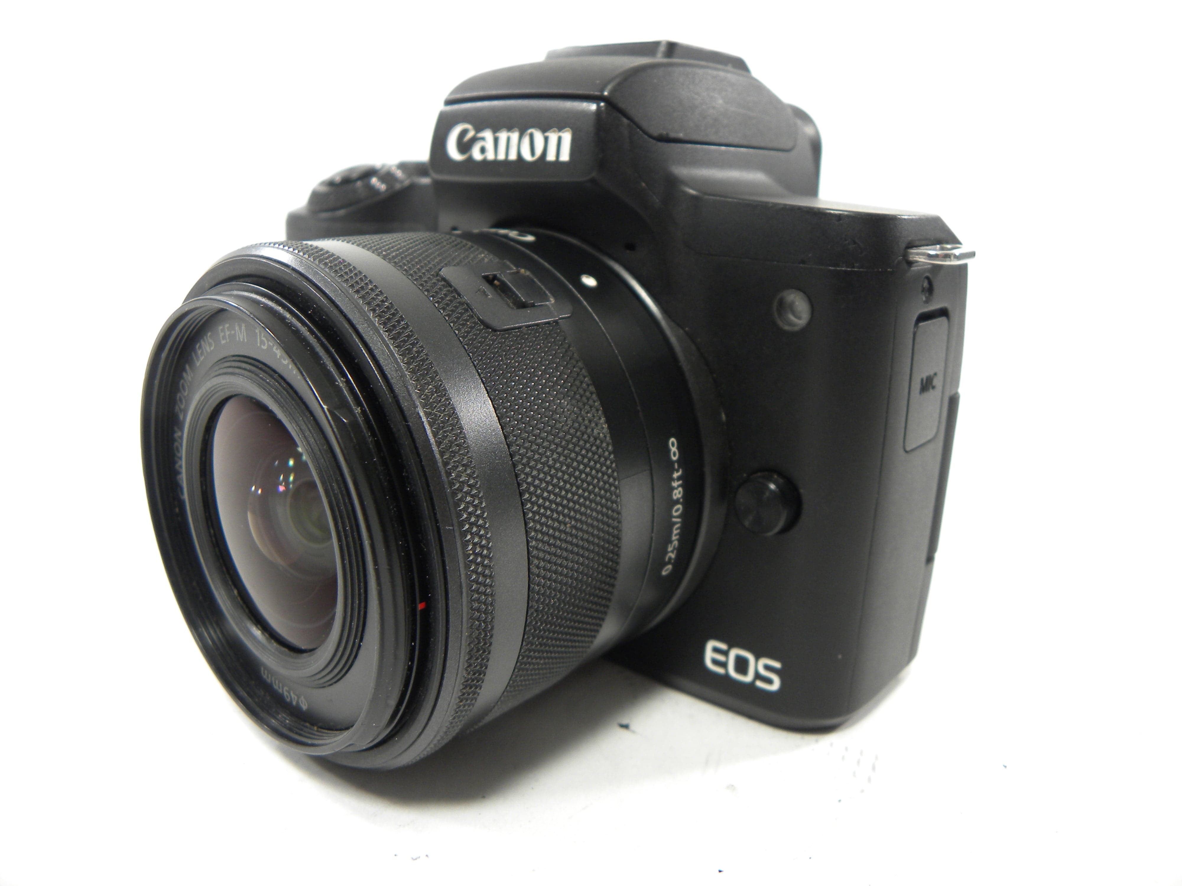 Canon EOS M50 Mark II 24.1mp Mirrorless Digital w/EF-M 15-45 IS STM  AS IS  Read?