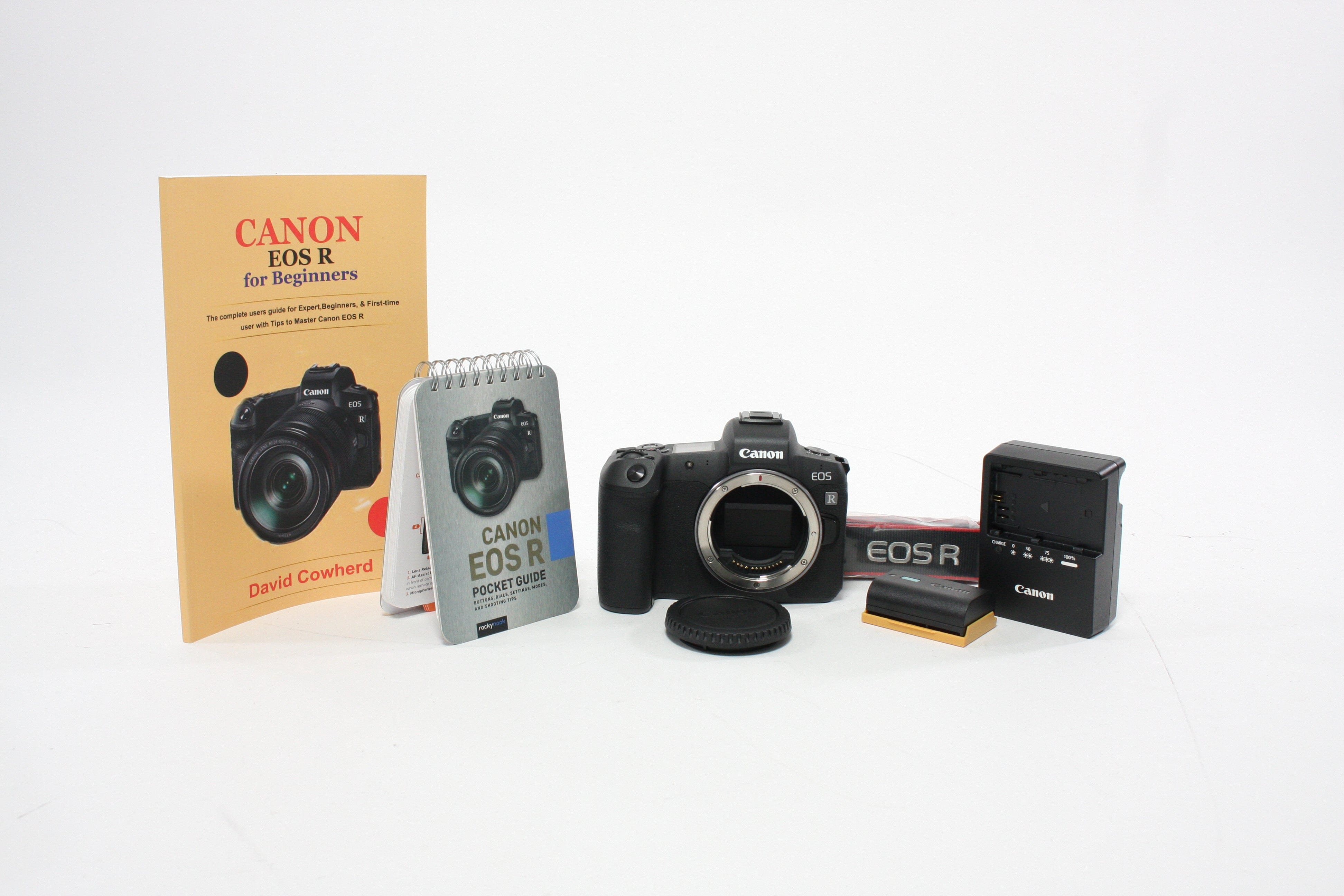 Canon EOS R Mirrorless Digital Camera Body with Pocket Guide and Book Shutter Count <5,000
