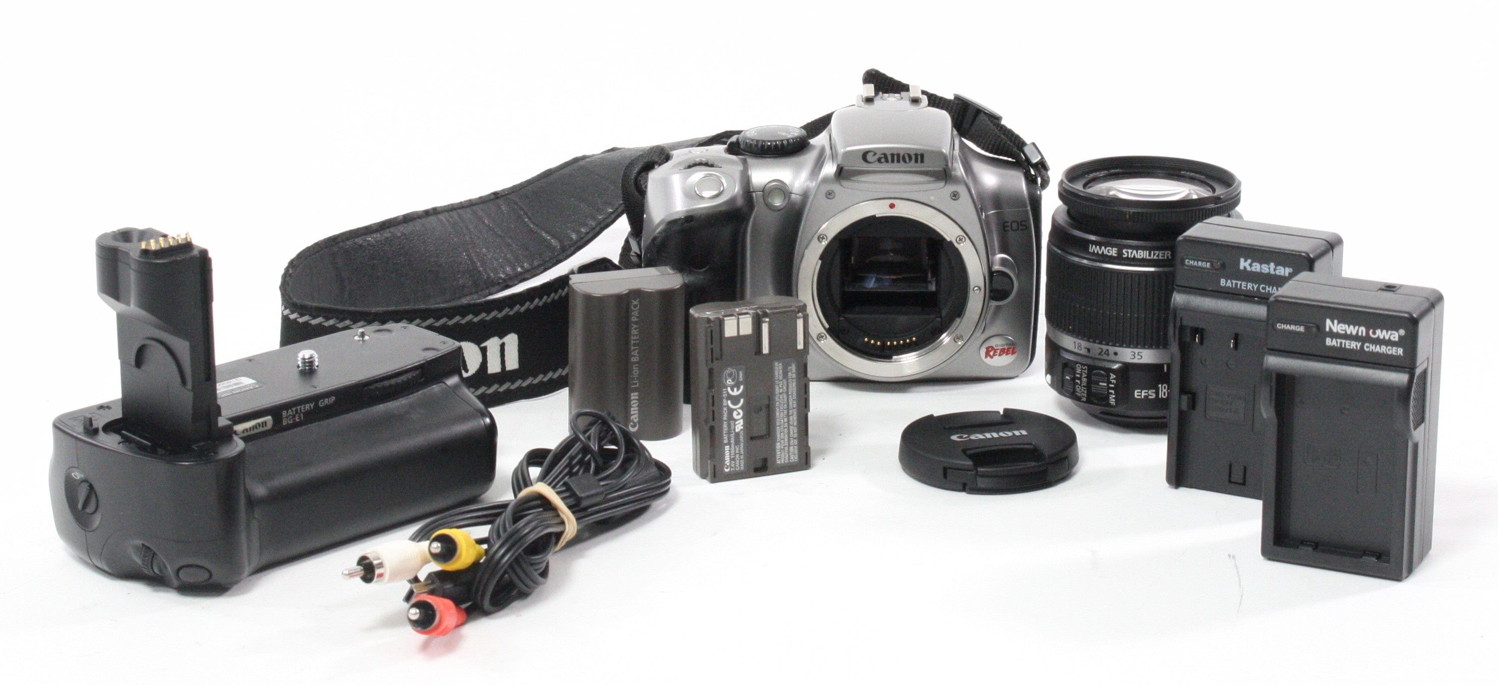 Canon EOS Rebel Digital Original wtih BG-E1 Battery Grip and 18-55mm f/3.5-5.6