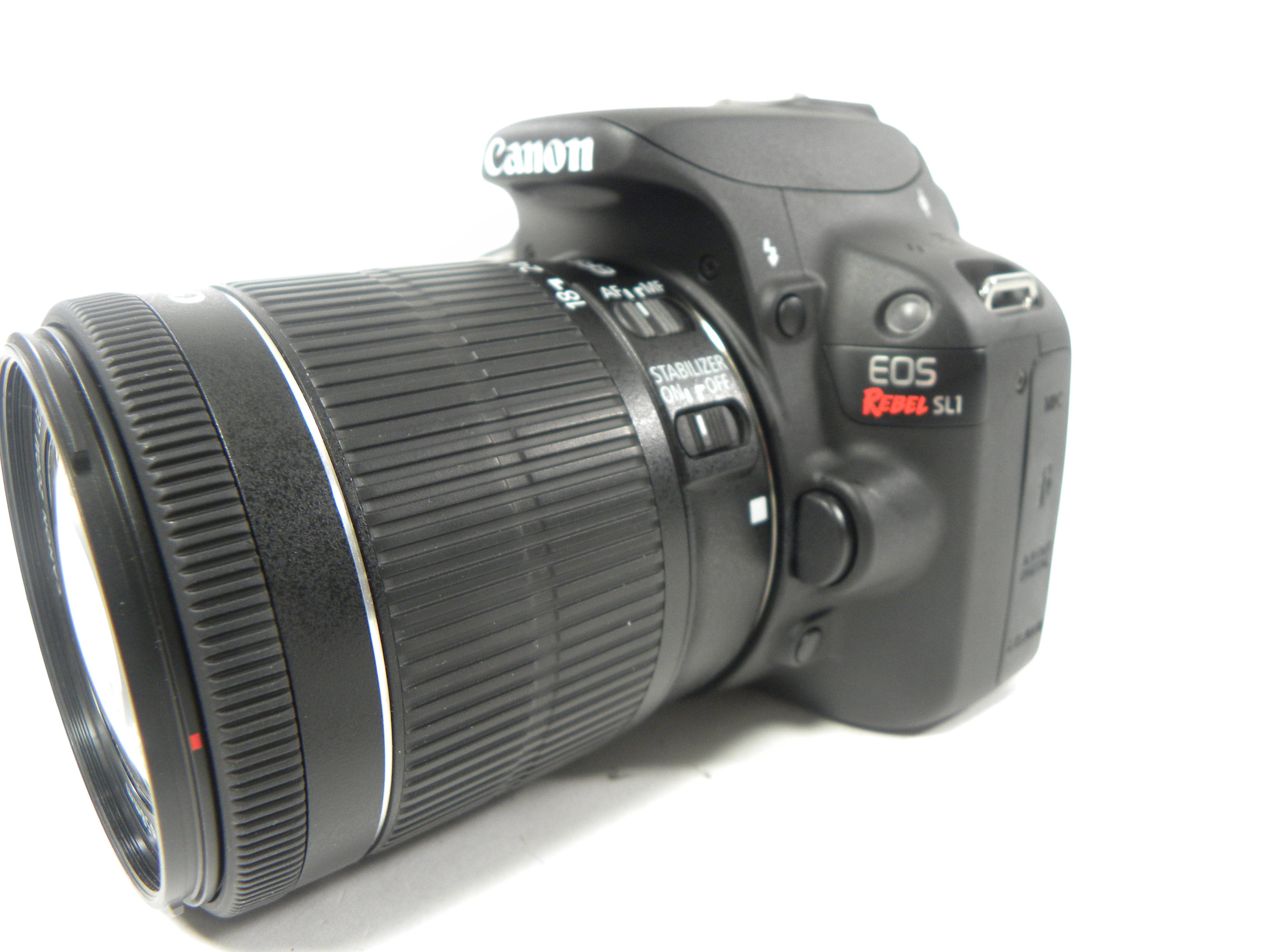 Canon EOS Rebel SL1 18mp Digital SLR w/EF-S 18-55 IS STM Shutter Ct. 749