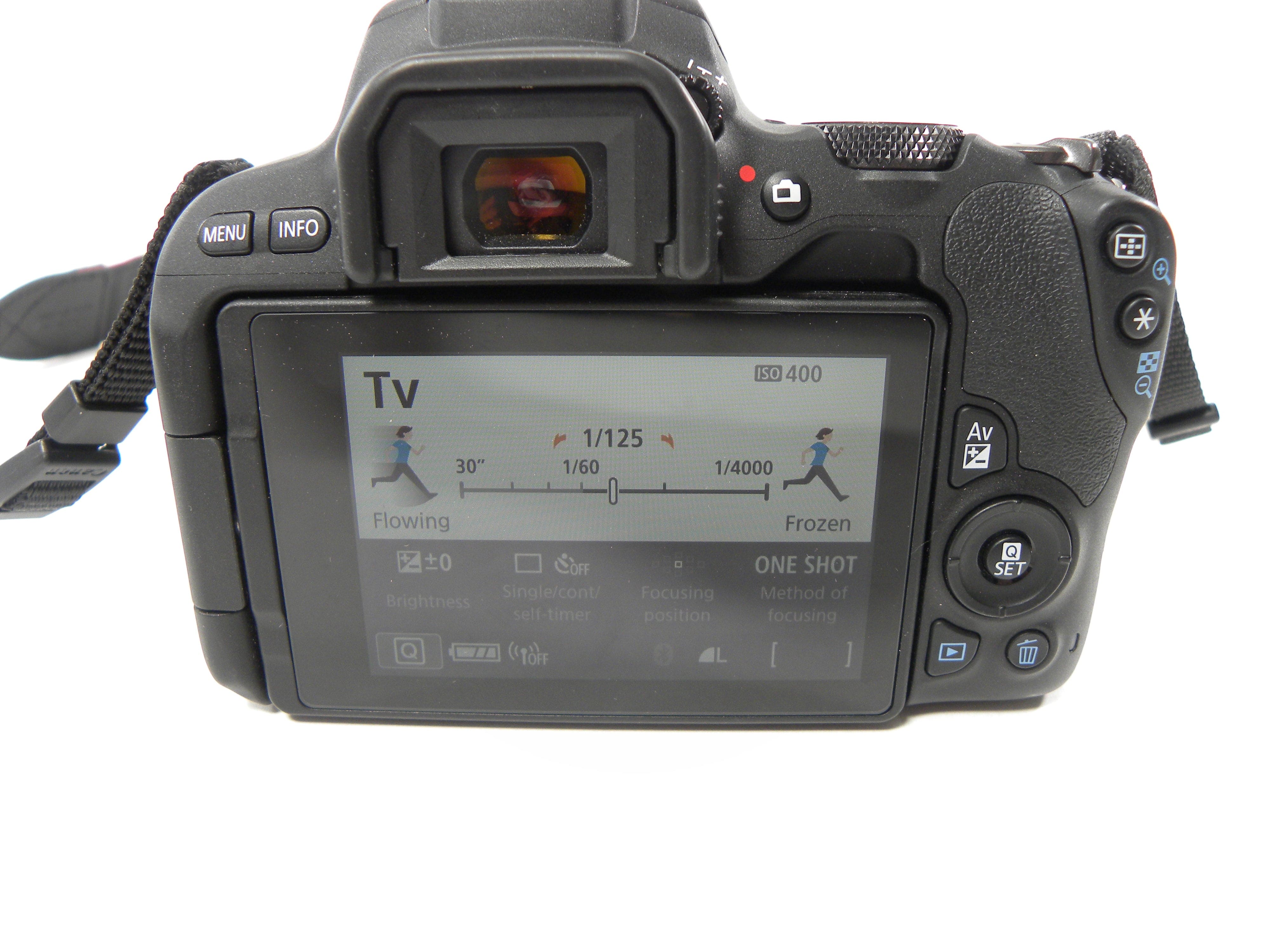 Canon EOS Rebel SL2 24.2mp Digital SLR w/EF-S 18-55 IS STM Shutter Ct. 808