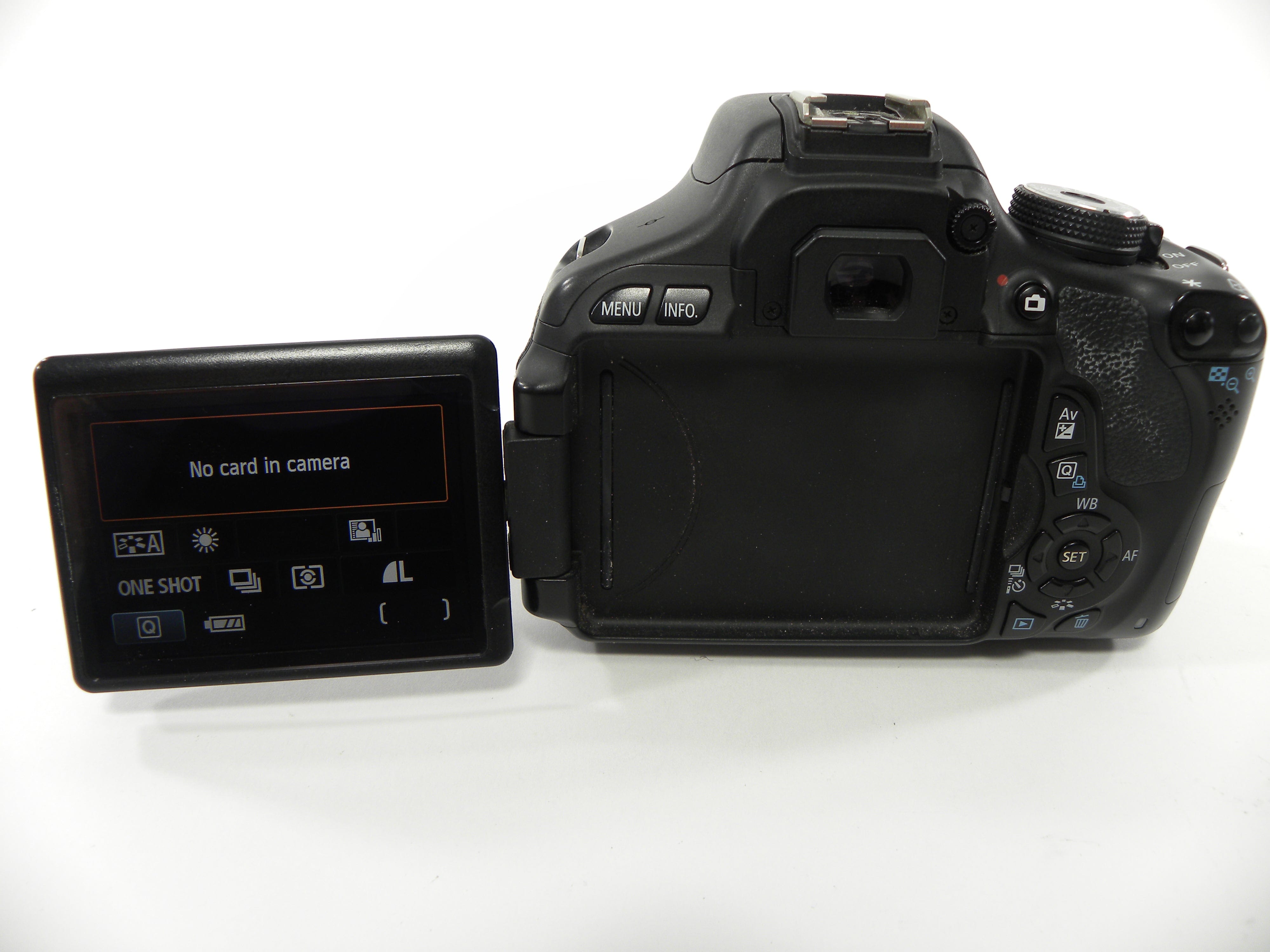 Canon EOS Rebel T3i 18mp Digital SLR w/EF-S 18-55 IS II Shutter Ct. 15,104