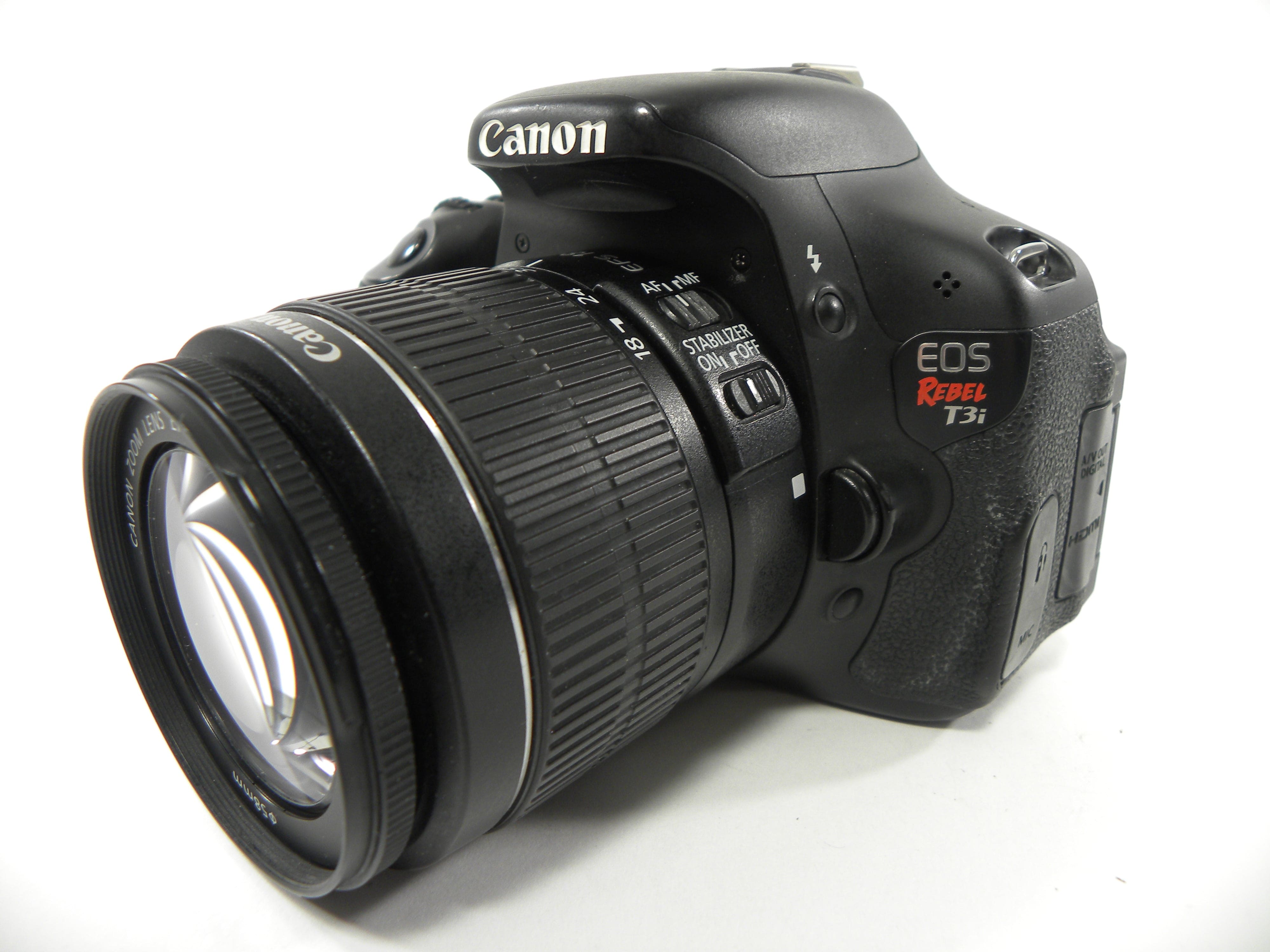 Canon EOS Rebel T3i 18mp Digital SLR w/EF-S 18-55 IS II Shutter Ct. 15,104