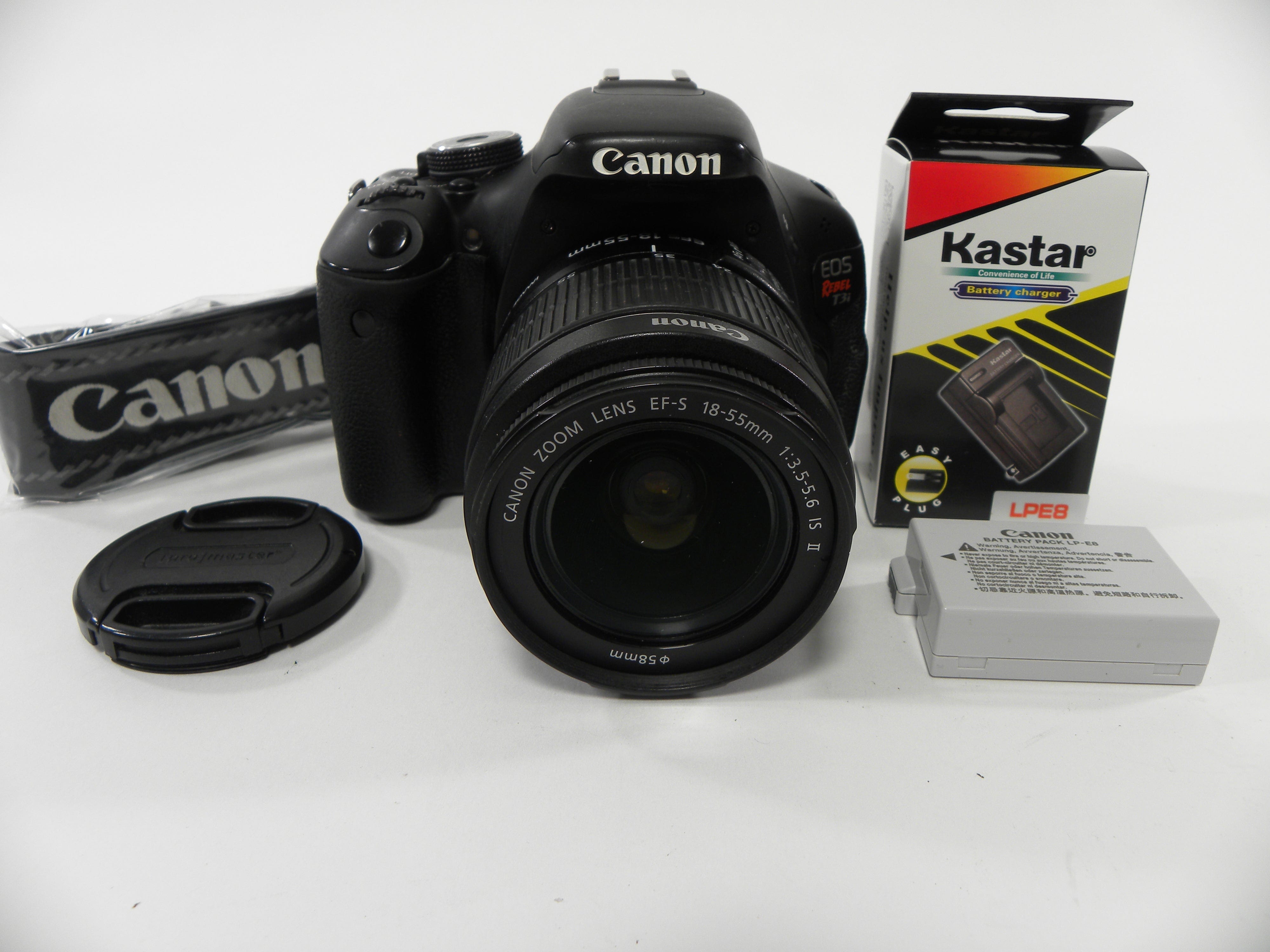 Canon EOS Rebel T3i 18mp Digital SLR w/EF-S 18-55 IS II Shutter Ct. 15,104