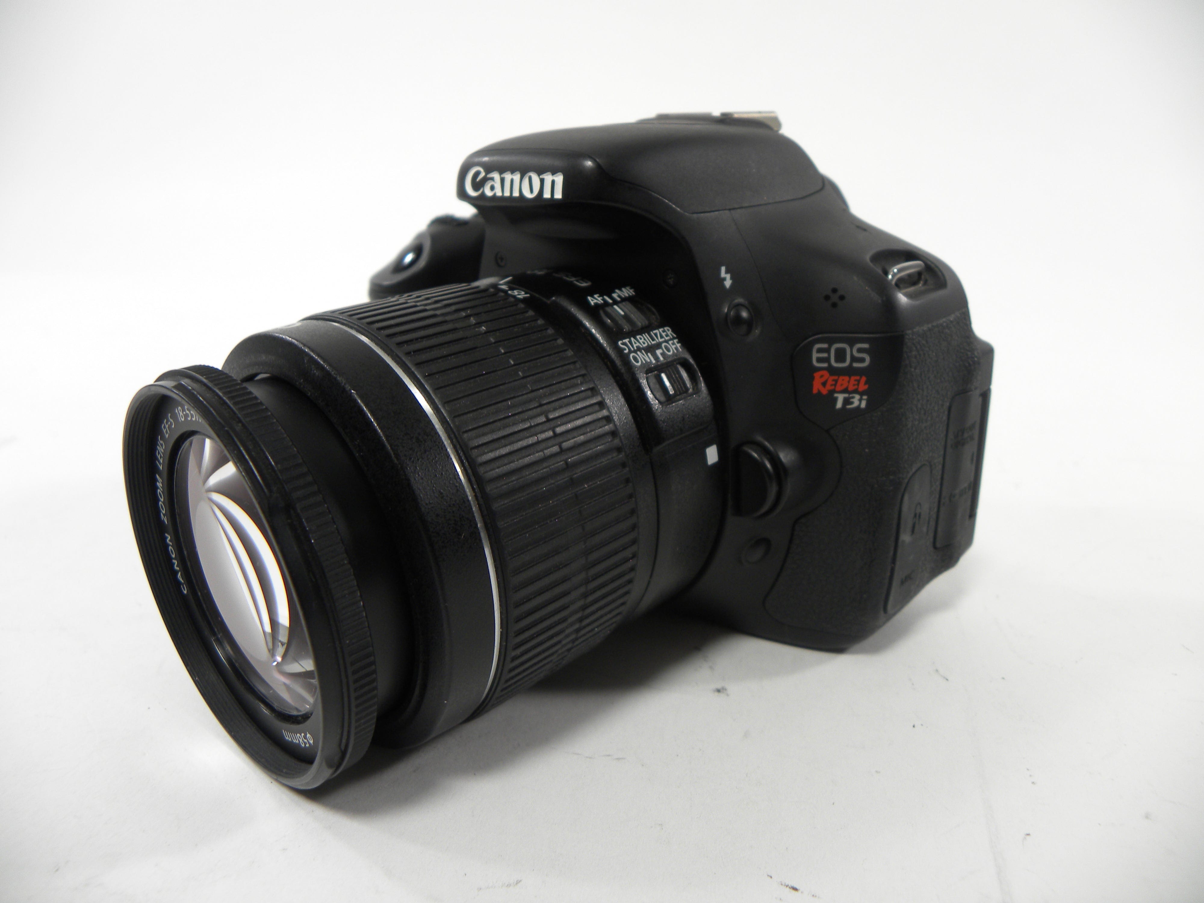 Canon EOS Rebel T3i 18mp Digital SLR w/EF-S 18-55 IS II Shutter Ct. 75,619