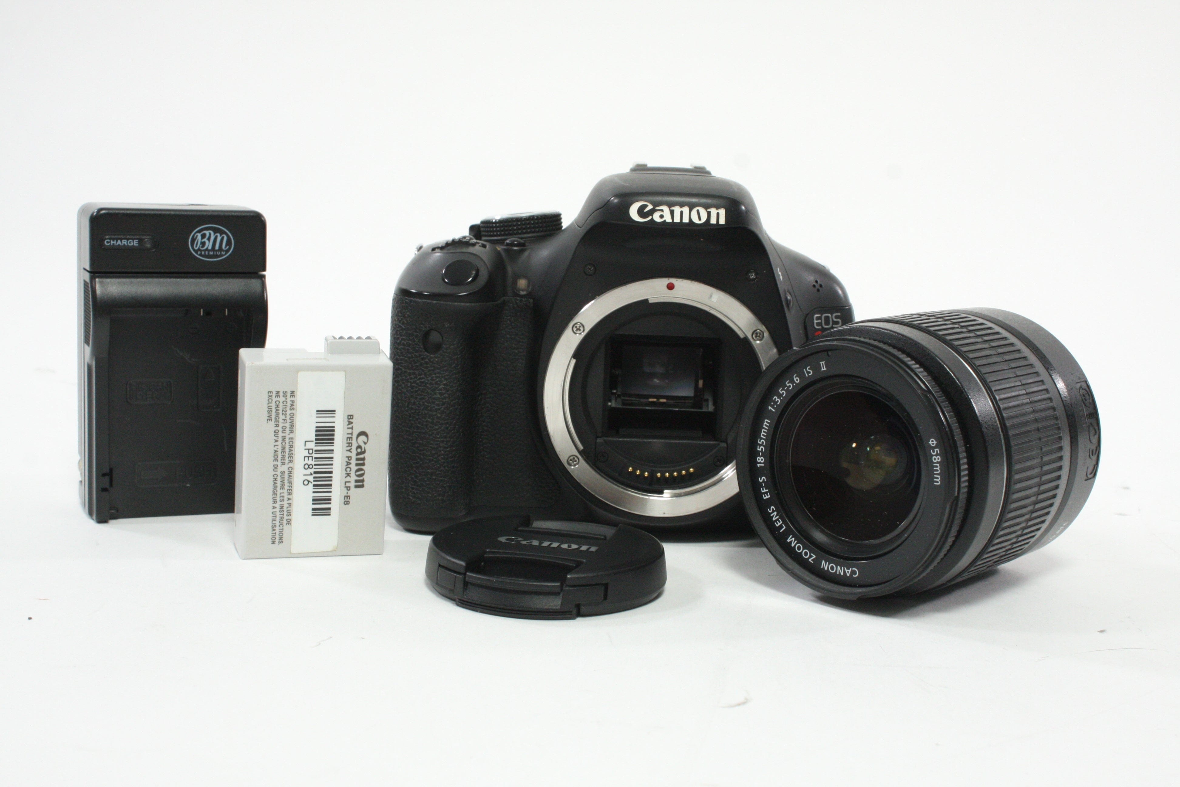 Canon  EOS Rebel T3i DSLR Camera with 18-55mm f/3.5-5.6 IS II EF Lens with a Shutter Count of 35,026