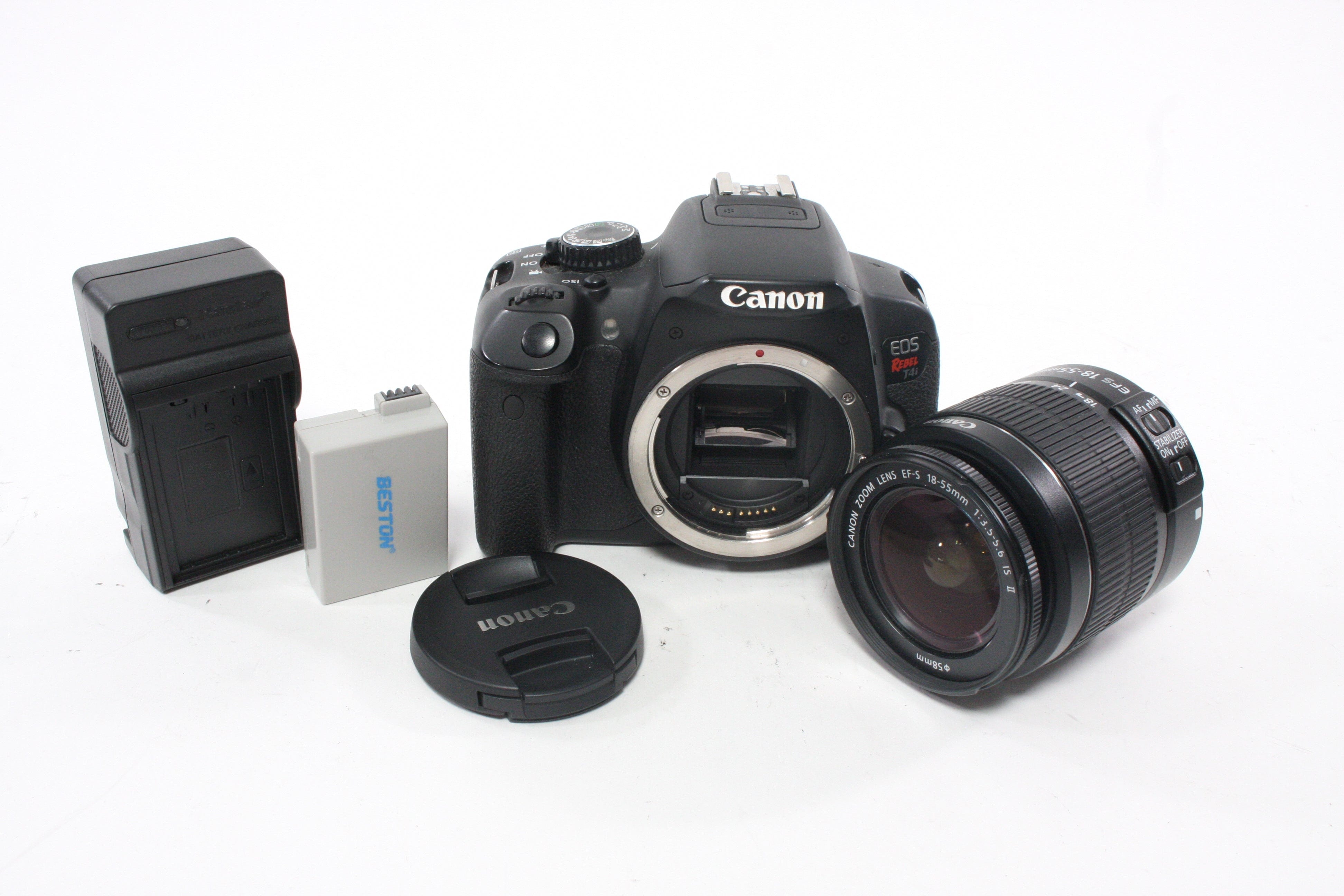Canon EOS Rebel T4i DSLR Camera wtih 18-55mm f/3.5-5.6 IS II EF-S Shutter Count 12,396