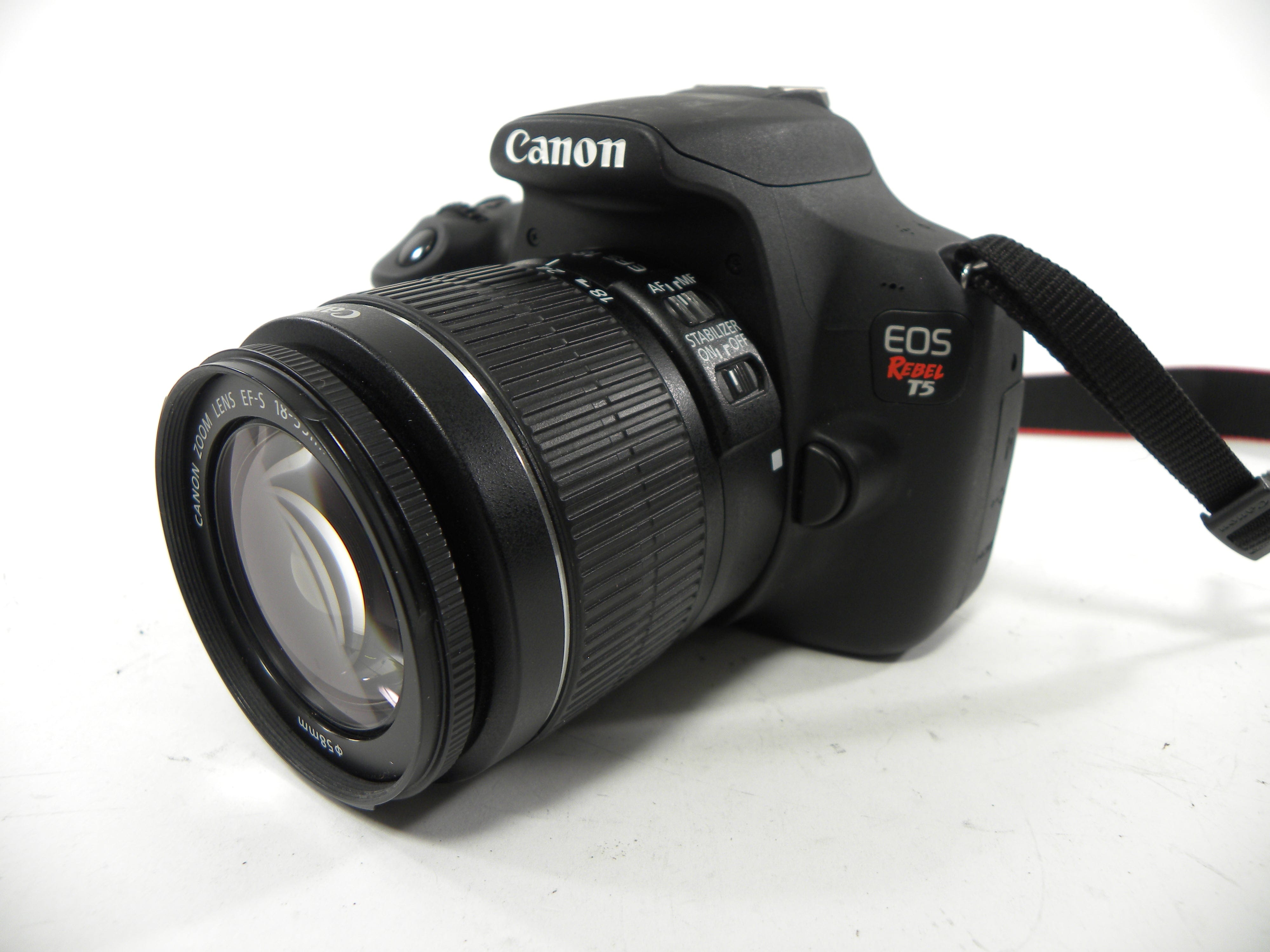 Canon EOS Rebel T5 18mp Digital SLR w/EF-S 18-55 IS II Shutter Ct. 2,948