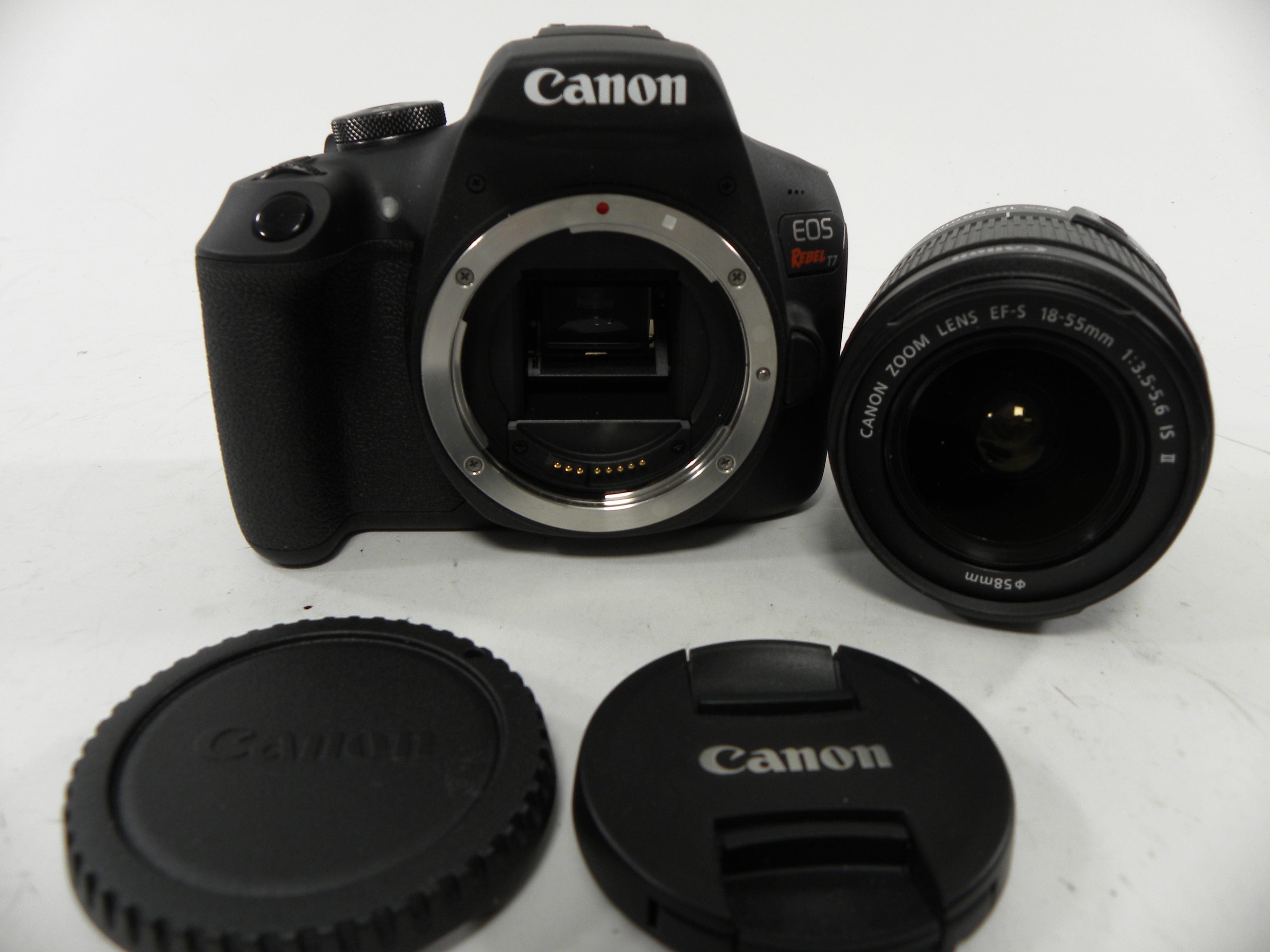 Canon EOS Rebel T7 24.1mp Digital SLR w/EF-S 18-55 IS II Shutter Ct. 117