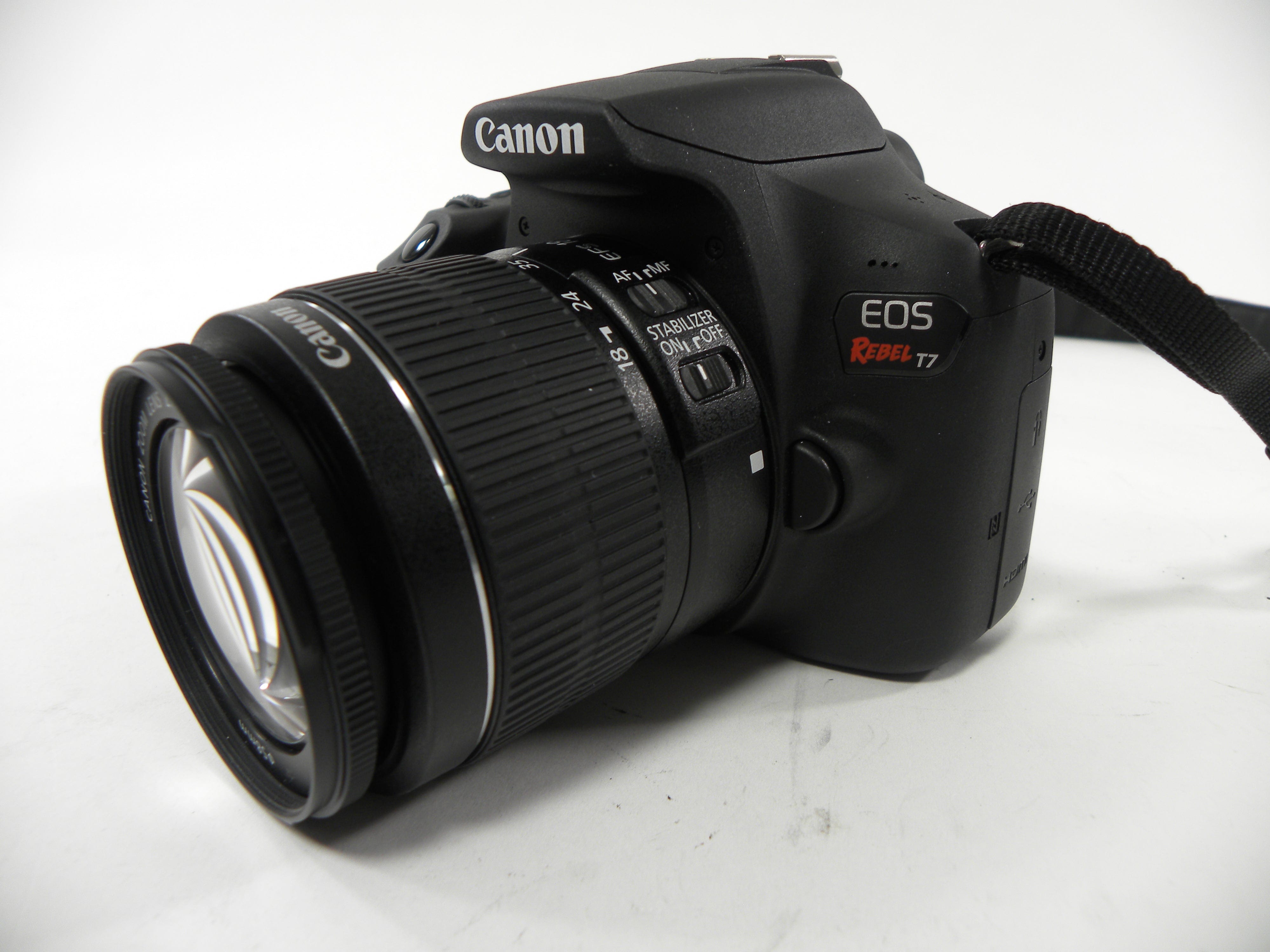 Canon EOS Rebel T7 24.1mp Digital SLR w/EF-S 18-55 IS II Shutter Ct. 339