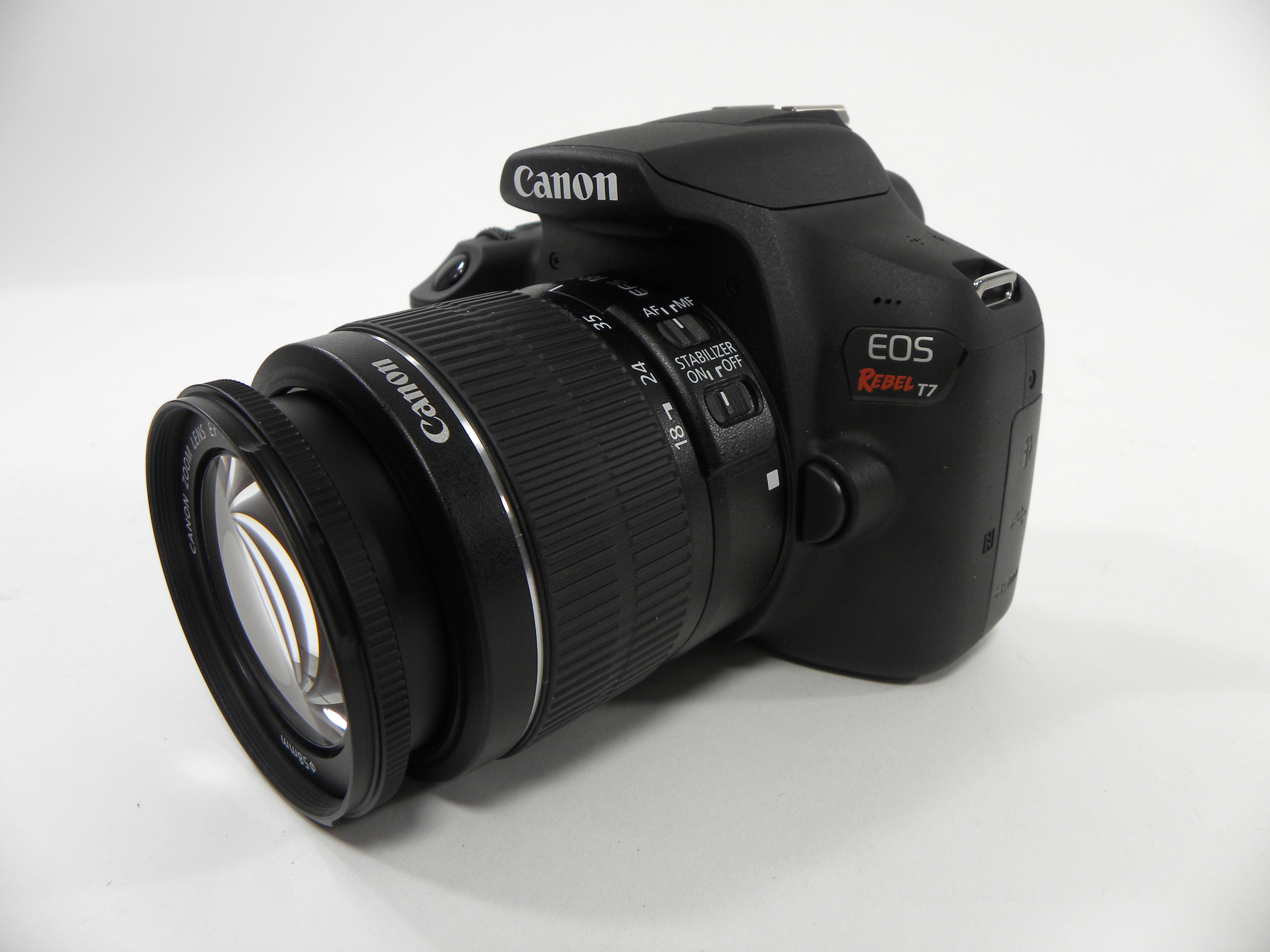 Canon EOS Rebel T7 24.1mp Digital SLR w/EF-S 18-55 Shutter Ct. 76