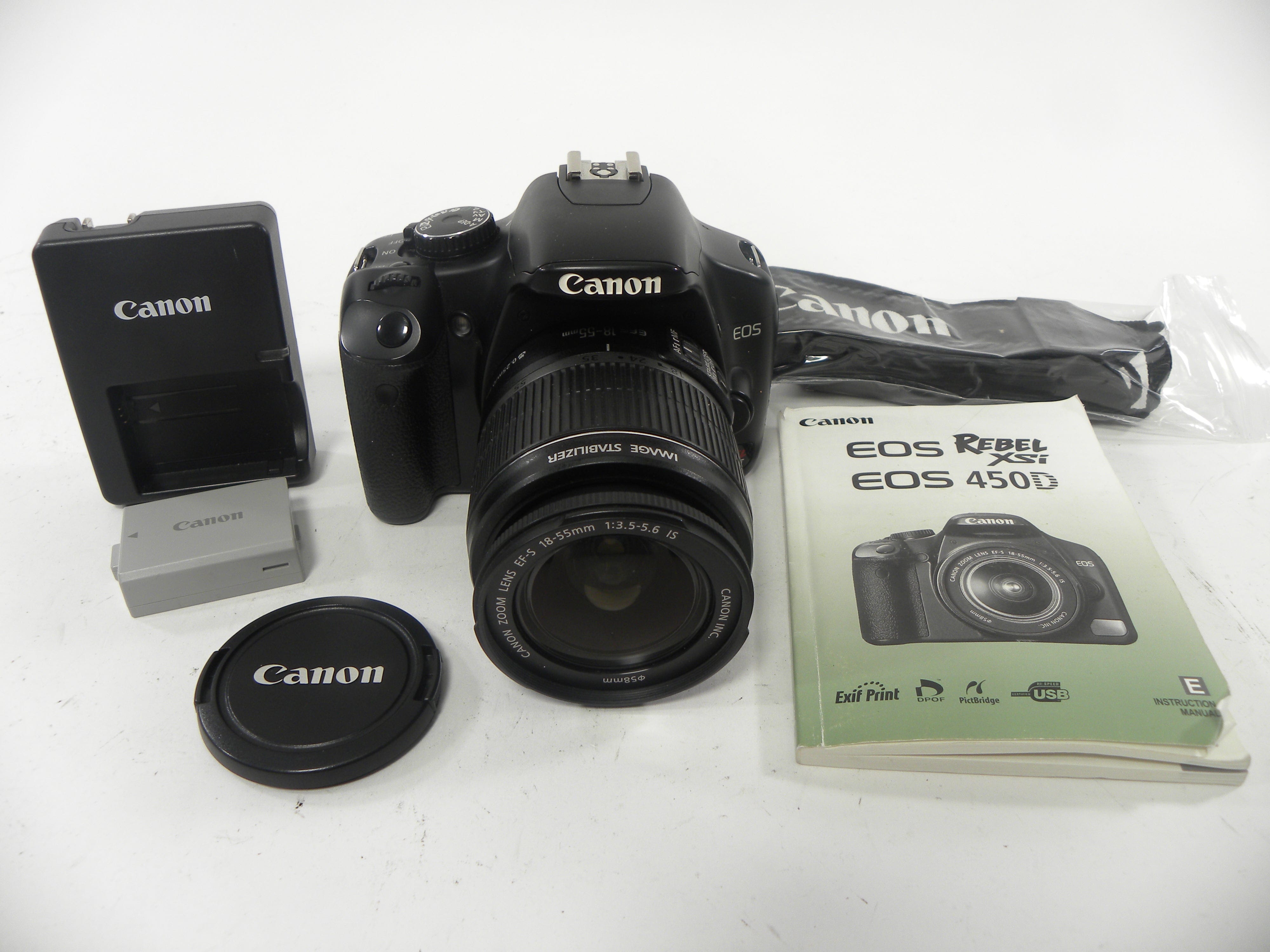 Canon EOS Rebel XSi 12.2mp Digital SLR w/EF-S 18-55 IS Shutter Ct. 24,635