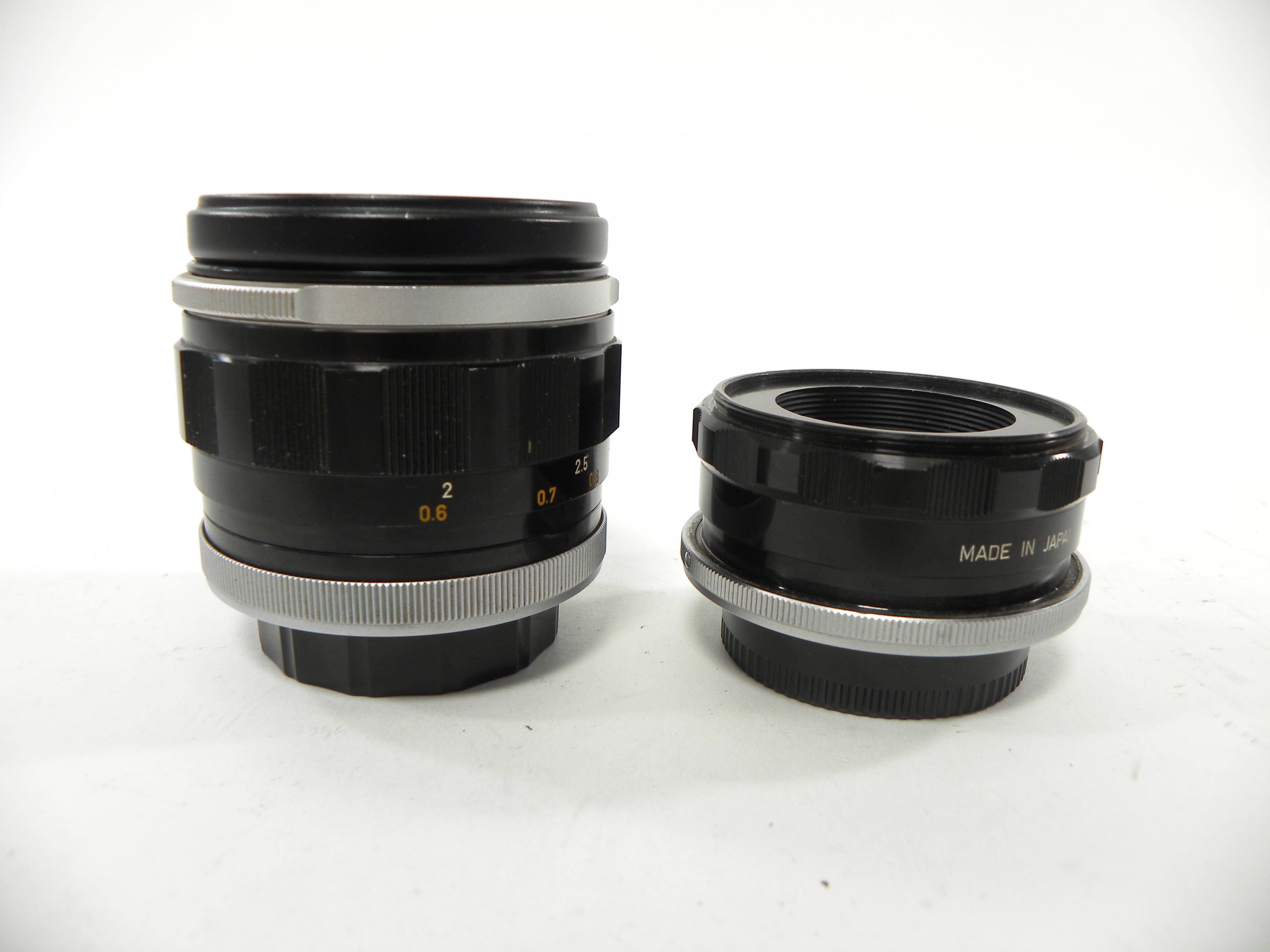 Canon FL 55mm f1.2 Lens w/Macrophoto Coupler 58mm Lens Reversal