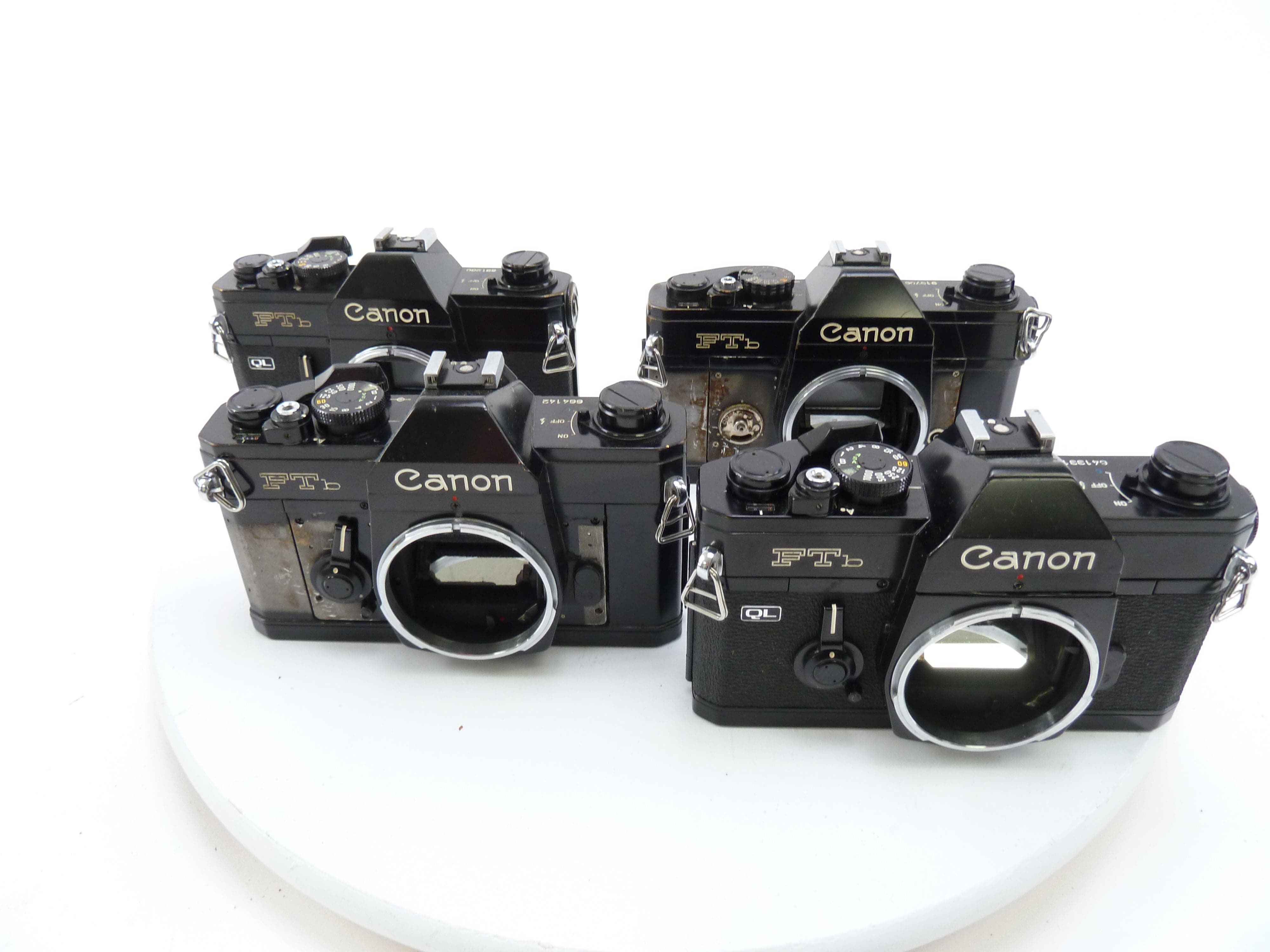 Canon FT Black Bodies, 4 of them, selling AS IS for PARTS ONLY