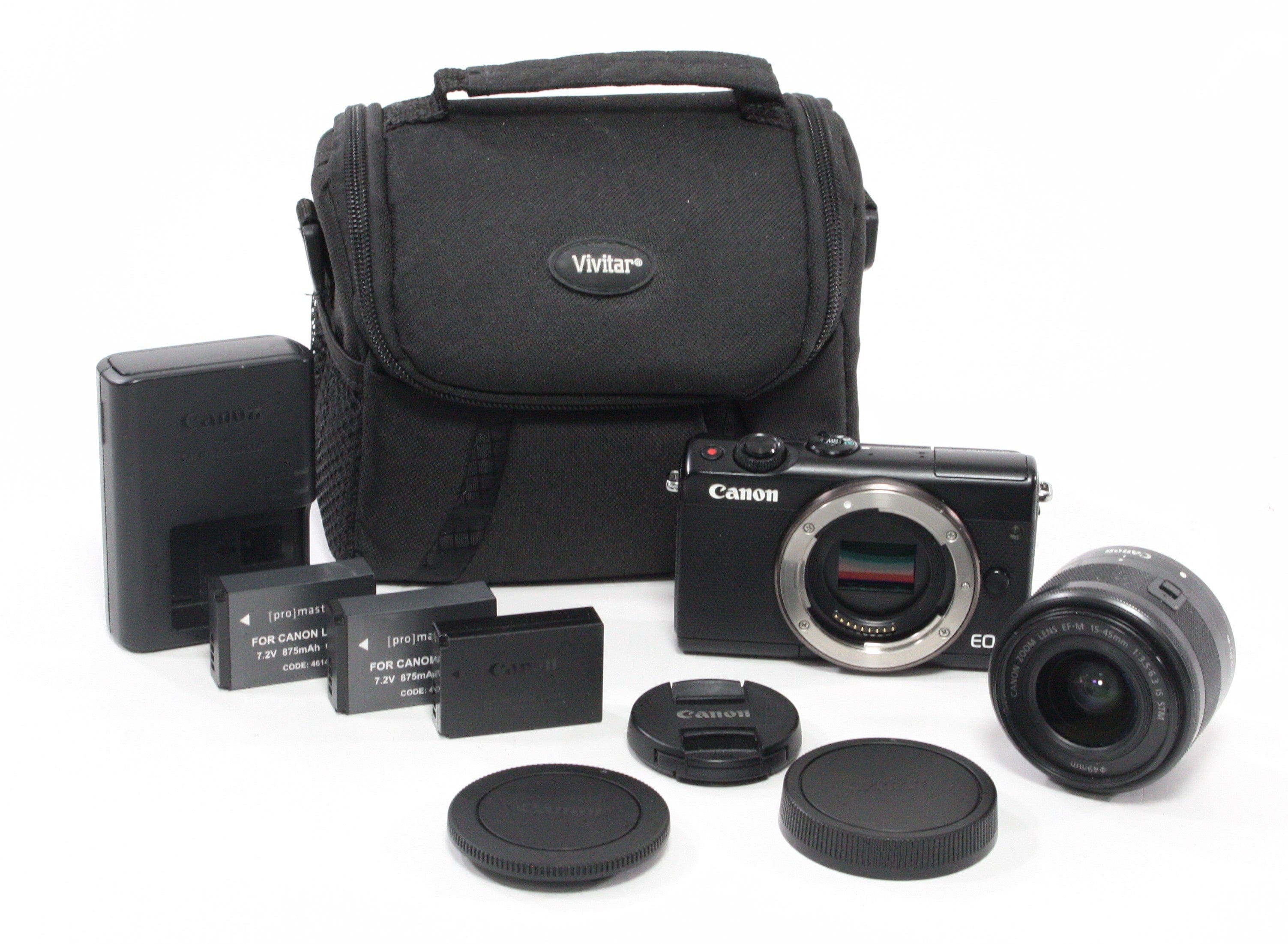 Canon M100 Mirrorless Digital Camera with 15-45mm f/3.5-6.3 Lens No Shutter Count
