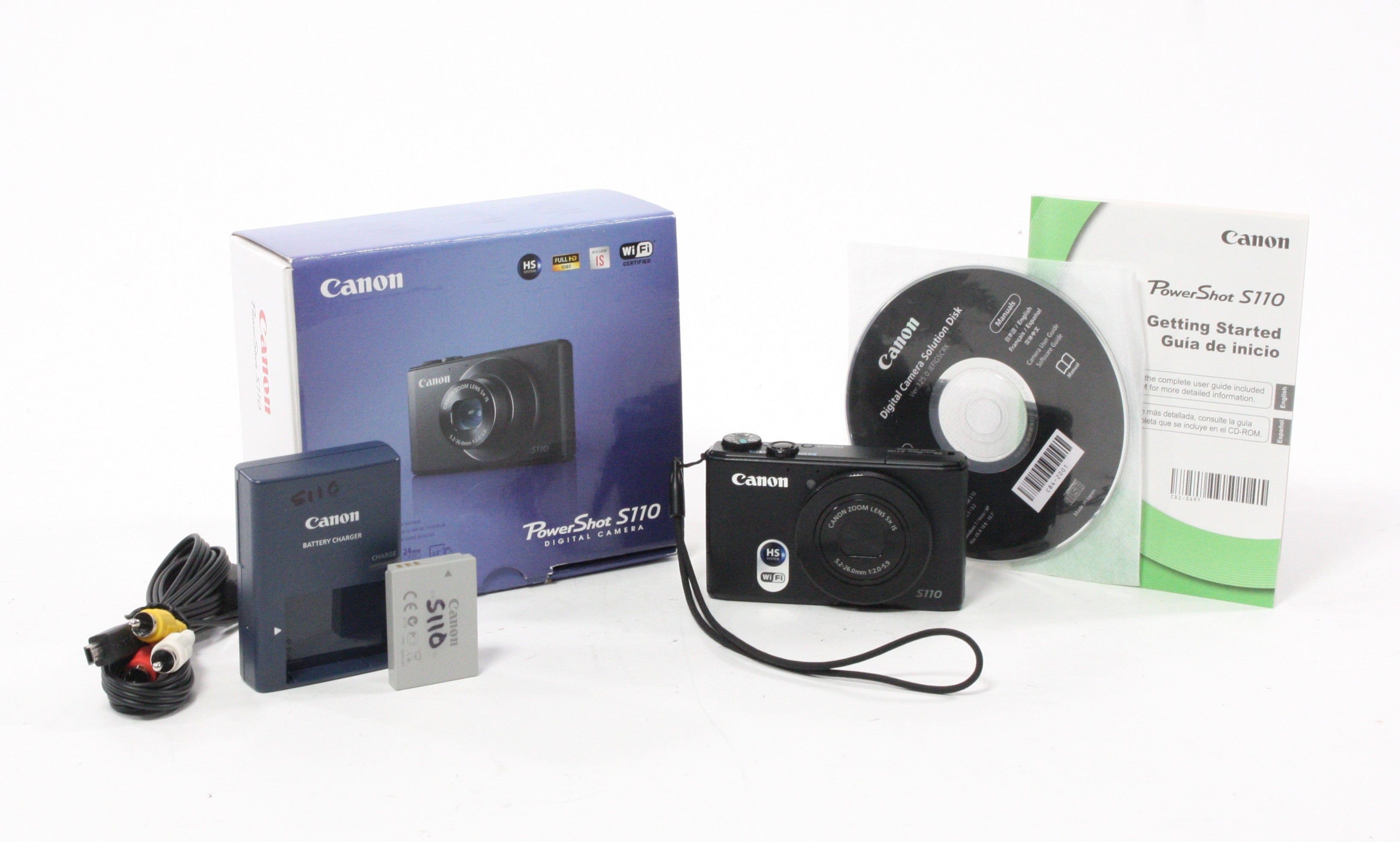 Canon PowerShot S110 Digital Point-and-Shoot Camera 5x Zoom 12.1mp