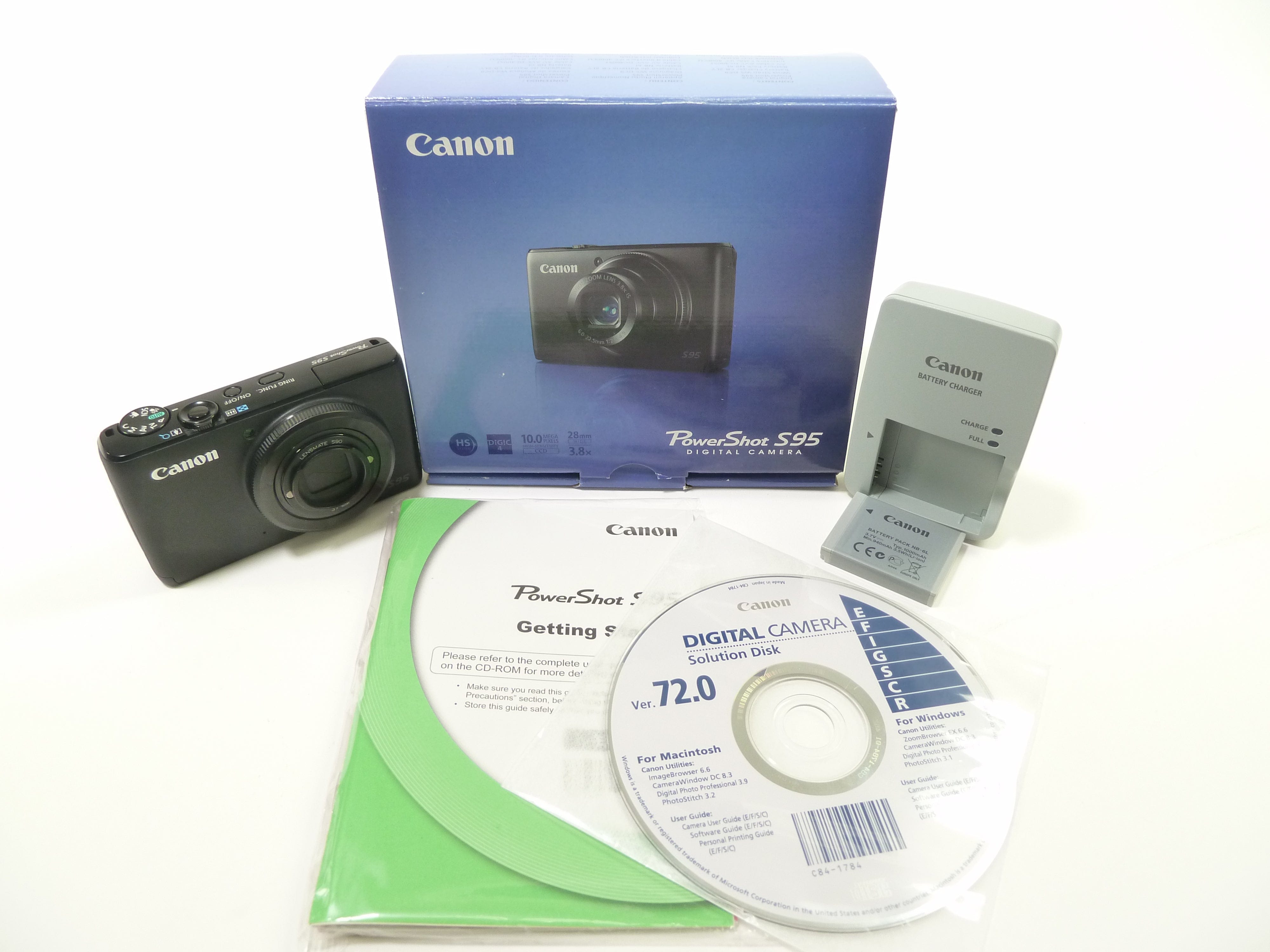 Canon PowerShot S95 Digital Camera with Lensmate S90 37mm Adapter - Black