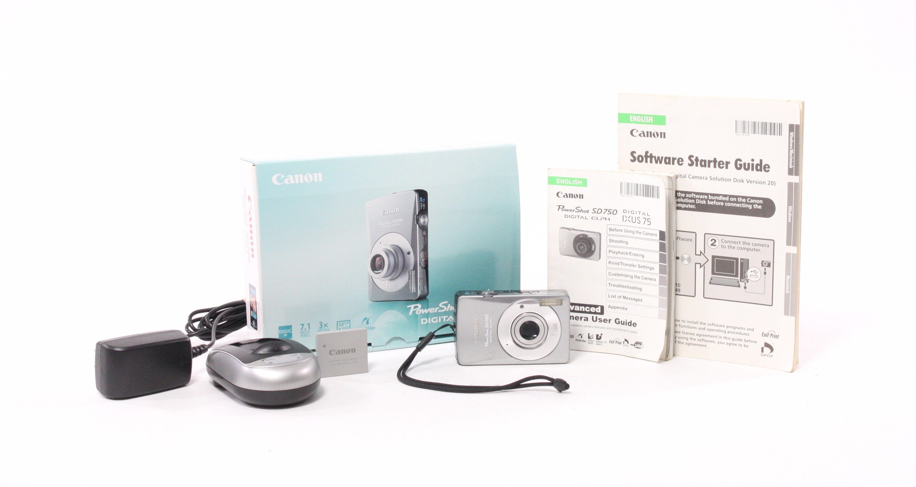 Canon PowerShot SD750 Point-and-Shoot Digital Camera 3x Zoom 7.1mp