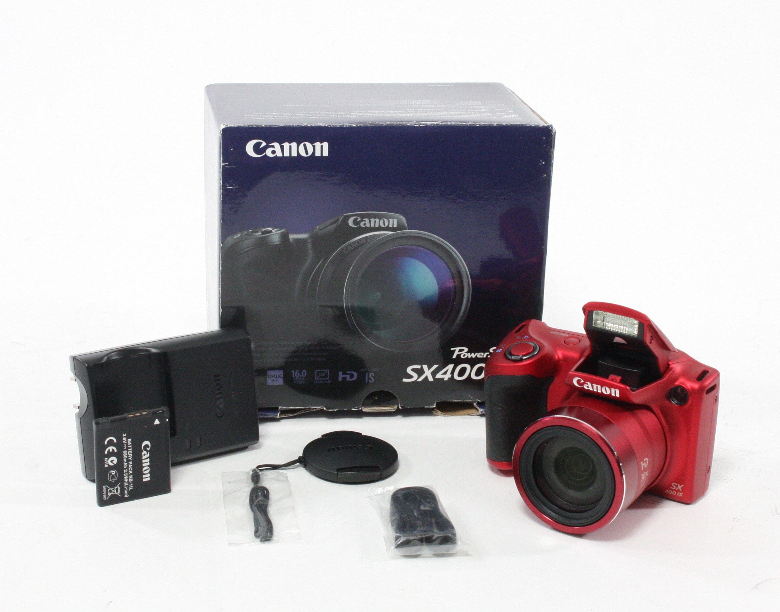 Canon PowerShot SX400IS Digital Camera (Red)