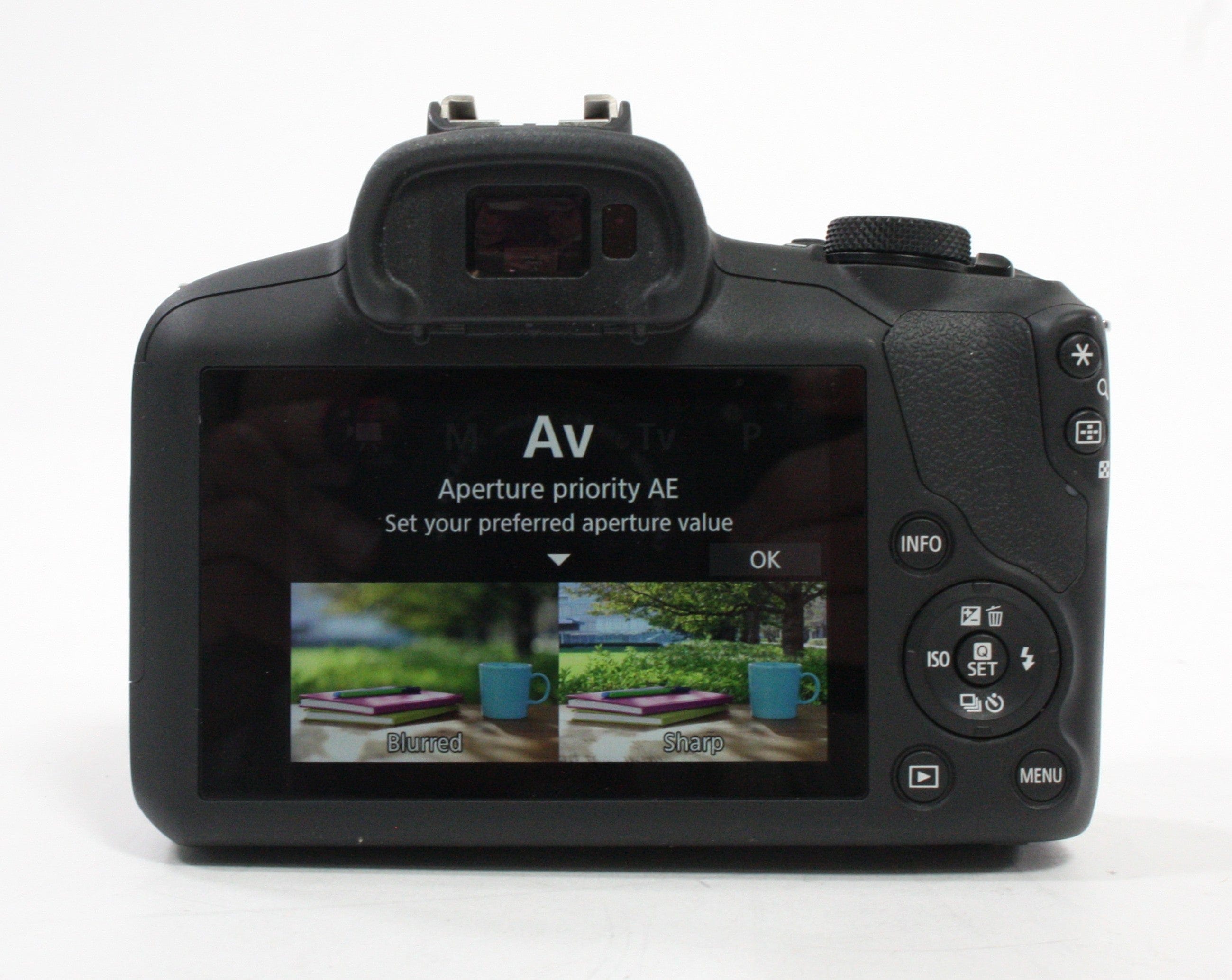 Canon R100 Mirrorless Digital Camera with 18-45mm f/4.5-5.6 IS STM Lens with Shutter Count (less than) 1,000
