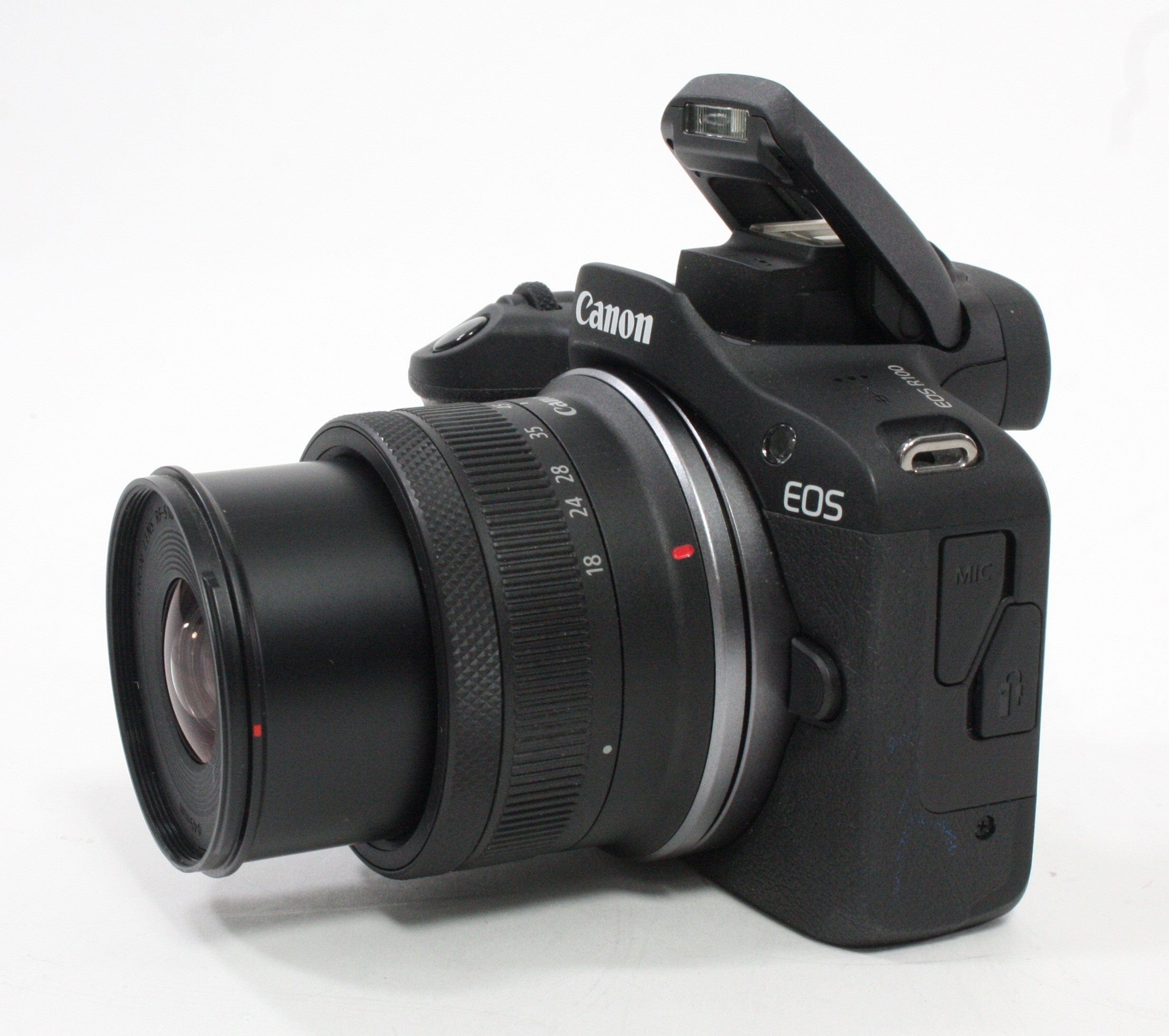 Canon R100 Mirrorless Digital Camera with 18-45mm f/4.5-5.6 IS STM Lens with Shutter Count (less than) 1,000