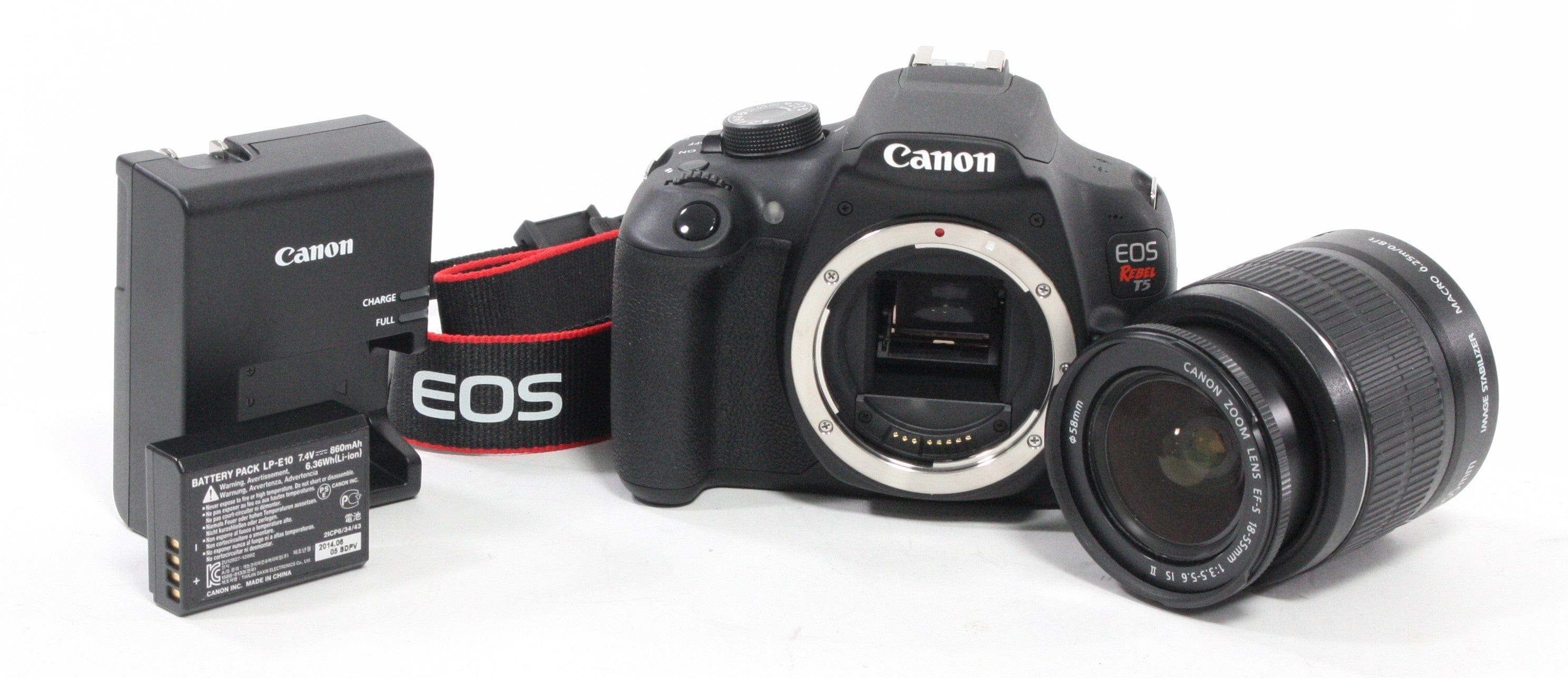 Canon Rebel T5 Digital SLR with 18-55mm f/3.5-5.6 Lens with Shutter Count ONLY 194
