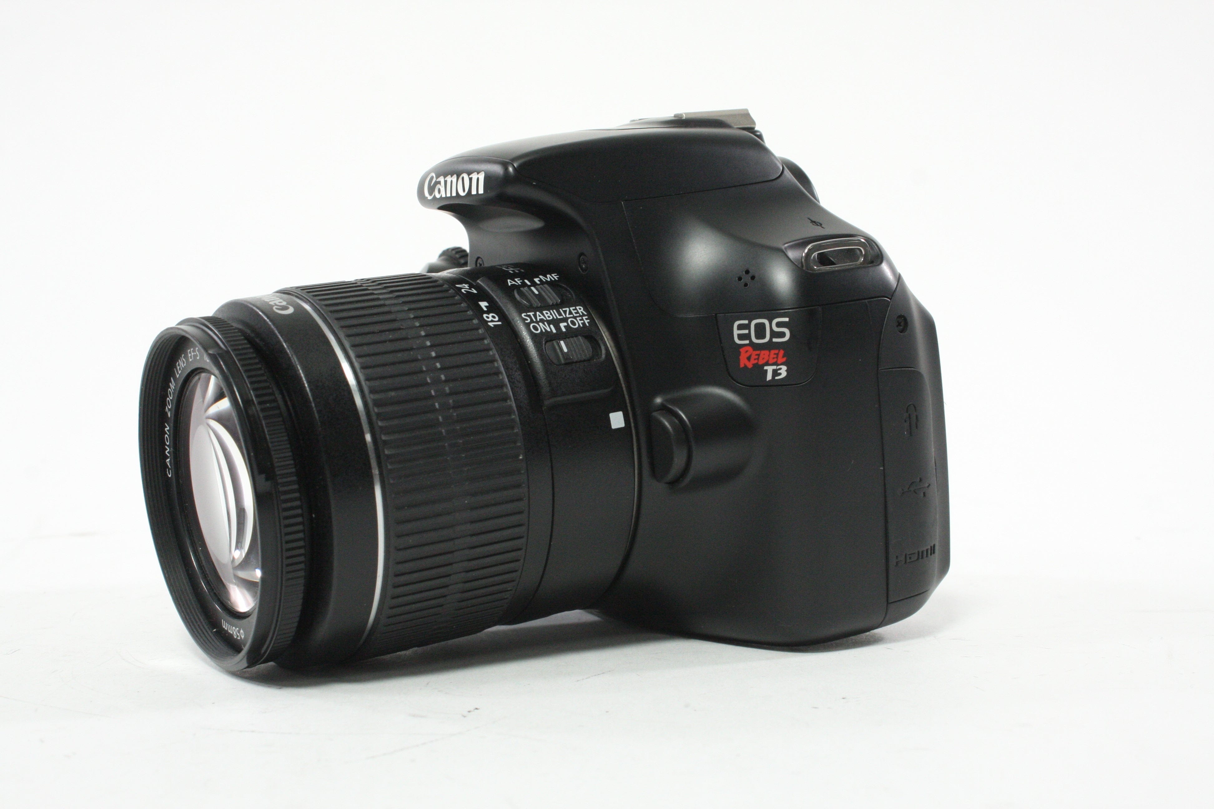 Canon T3 DSLR Camera with 18-55mm f/3.5-5.6 IS II EF-S Lens and Shutter Count 9,332