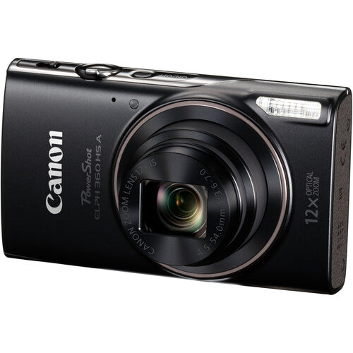 Canon PowerShot Elph 360 HS A Black 20.2MP 12X Zoom