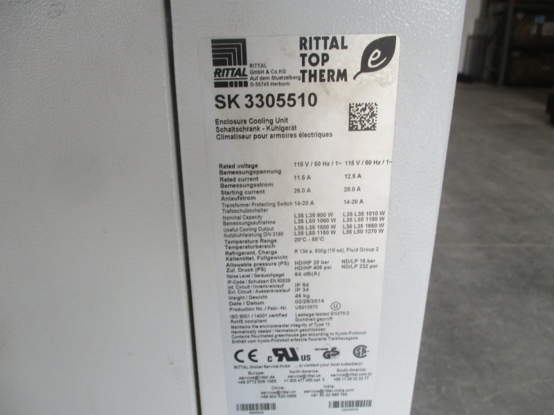 RITTAL SK3305510 115V 11.5/12.5A UNMP