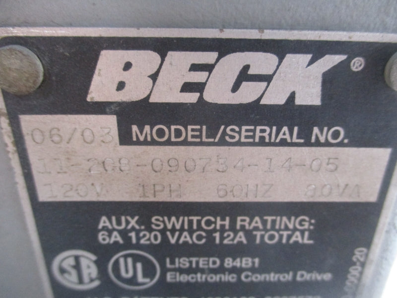 BECK 11-208-090734-14-05 120V 6A NSNP