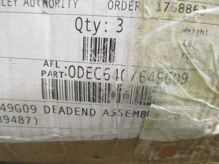 AFL ODEC640/649G09 (PKG OF 3) NSMP