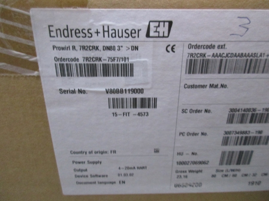 ENDRESS+HAUSER 7R2CRK-75F7/101 F/W 01.03.02 NSMP