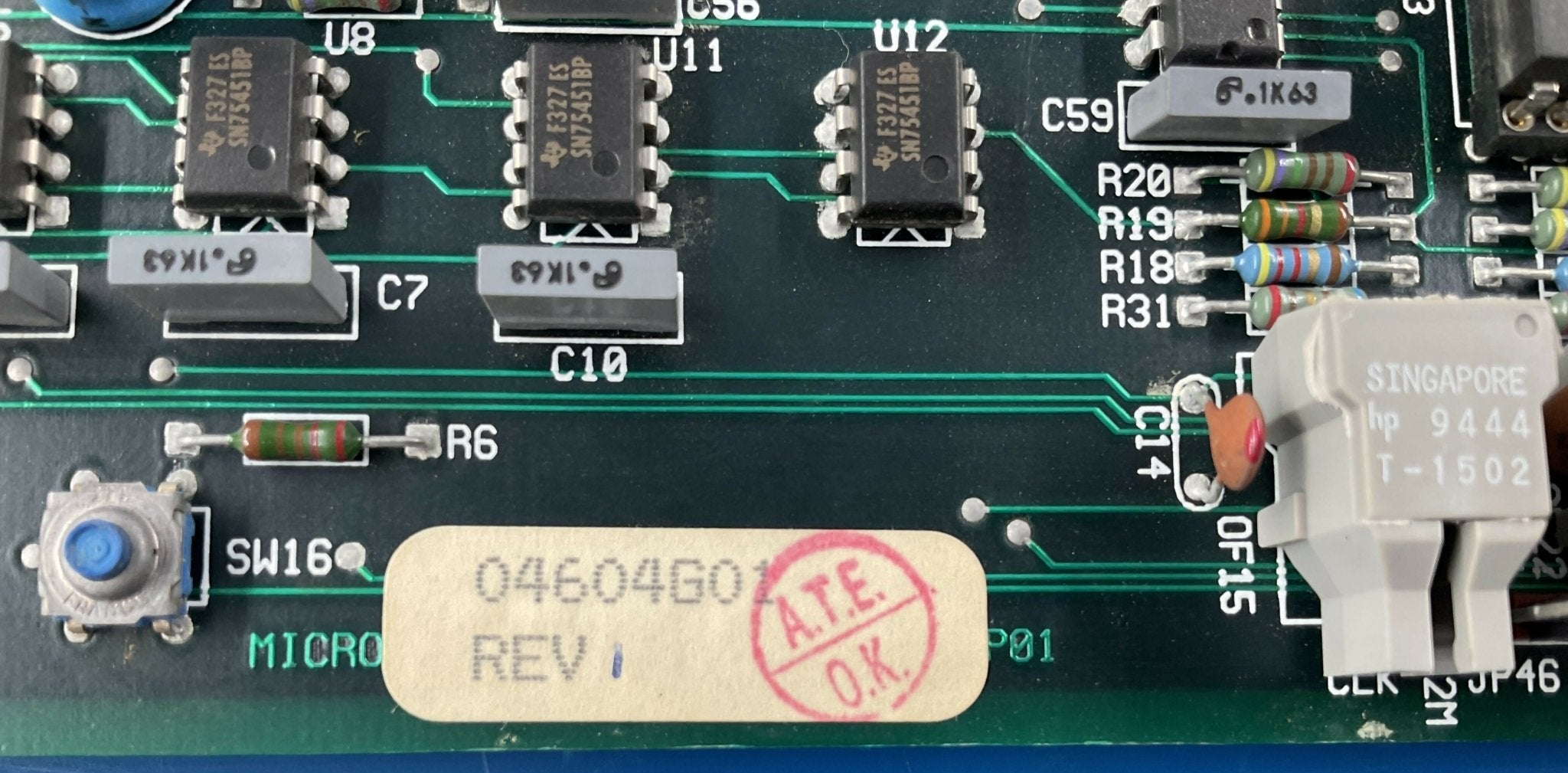 C.I. MCOMPUT. ARMARIRO BOARD (46-904604G01/04604G01 Rev-1/46-903762 G13 GE
