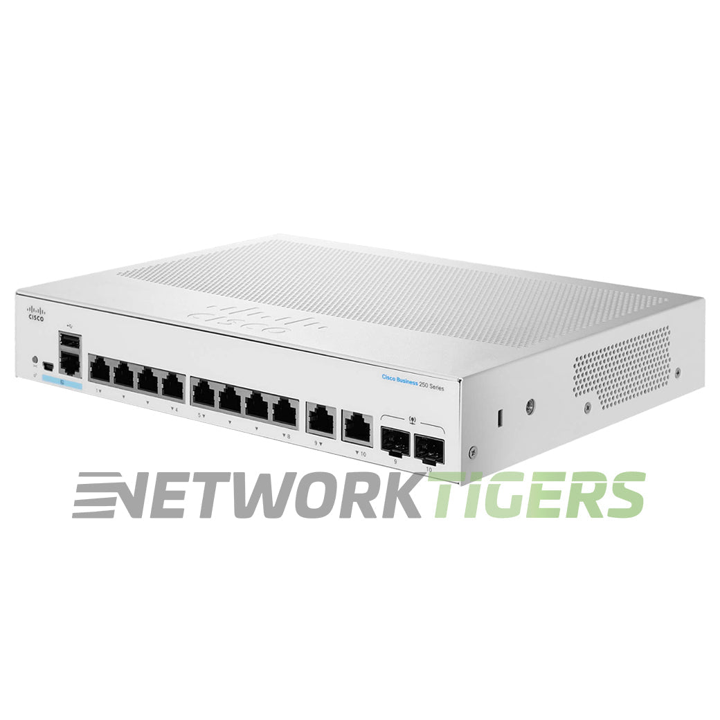 Cisco CBS250-8T-E-2G-NA Business 250 Smart 8x 1GB RJ45 2x 1GB Combo Switch