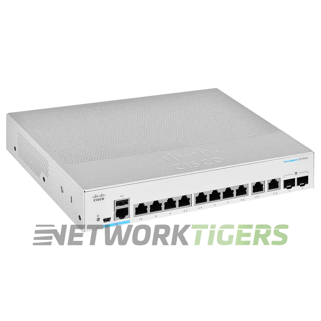 Cisco CBS250-8T-E-2G-NA Business 250 Smart 8x 1GB RJ45 2x 1GB Combo Switch