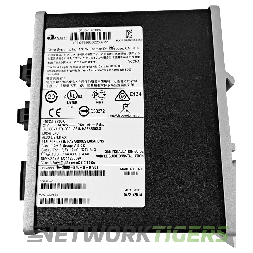 NEW Cisco IE-2000-8TC-B IE 2000 Series 8x FE RJ45 2x FE Combo Switch