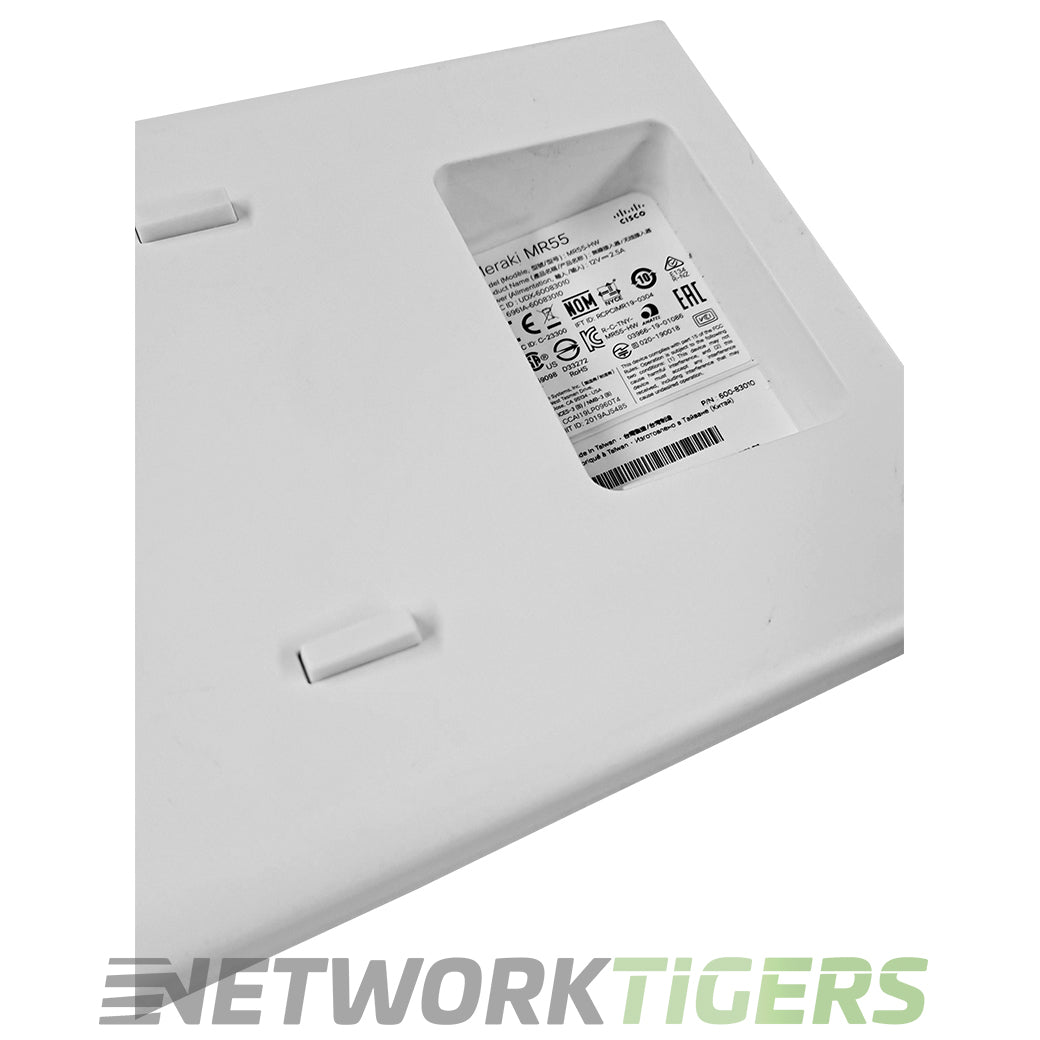 Cisco Meraki MR55-HW Wi-Fi 6 802.11ax Internal Ant Unclaimed WAP w/ Mounts
