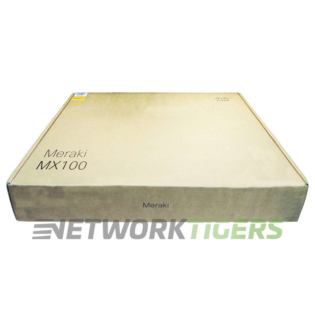 NEW Cisco Meraki MX100-HW 750 Mbps 8x 1GB RJ45 2x 1GB SFP Unclaimed Firewall