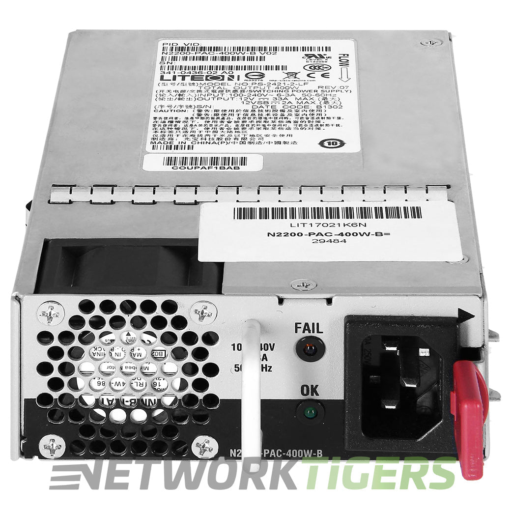 NEW Cisco N2200-PAC-400W 400W AC Back-to-Front Airflow Switch Power Supply