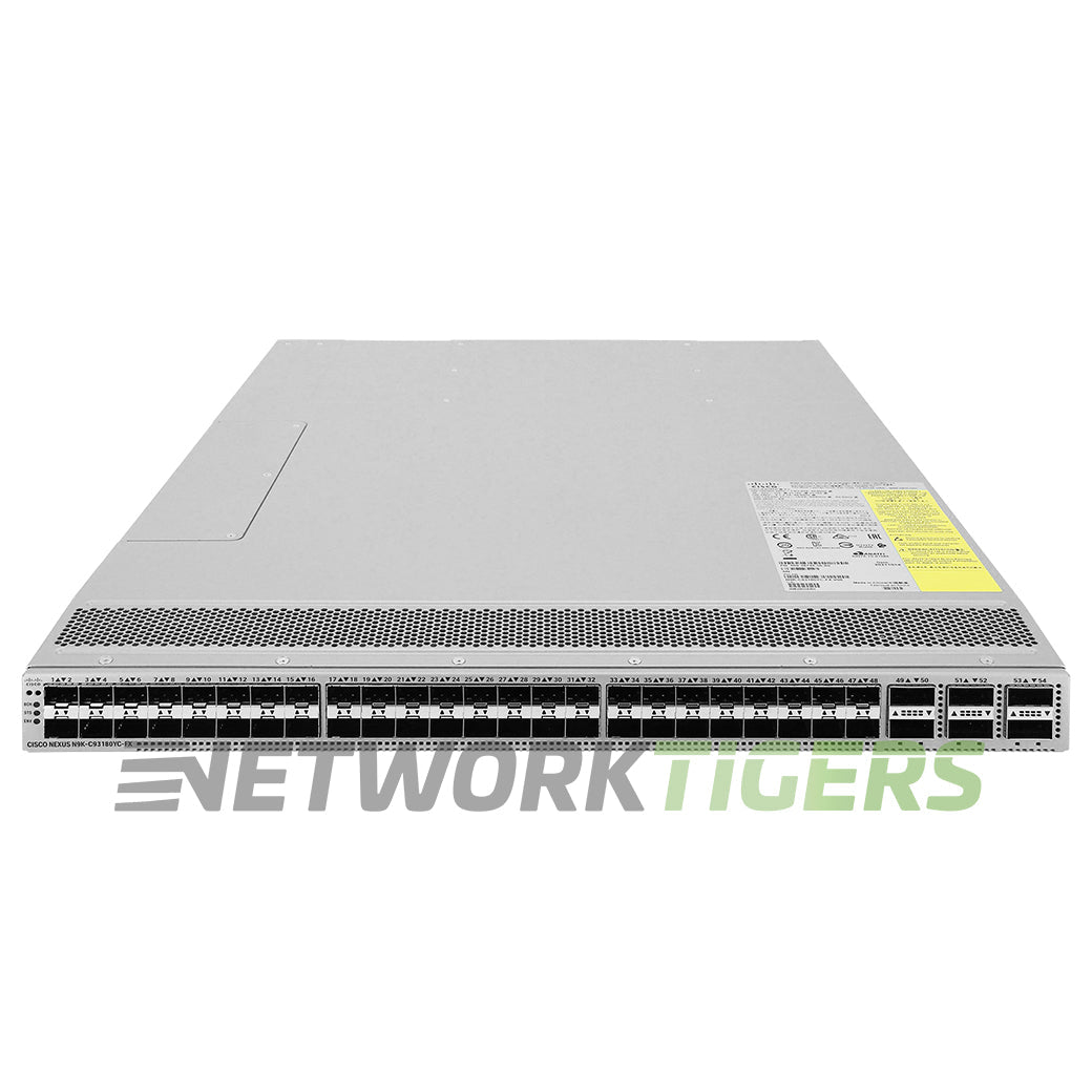 NEW Cisco N9K-C93180YC-FX 48x 25GB SFP28 6x 100GB QSFP28 MACsec B-F Air Switch