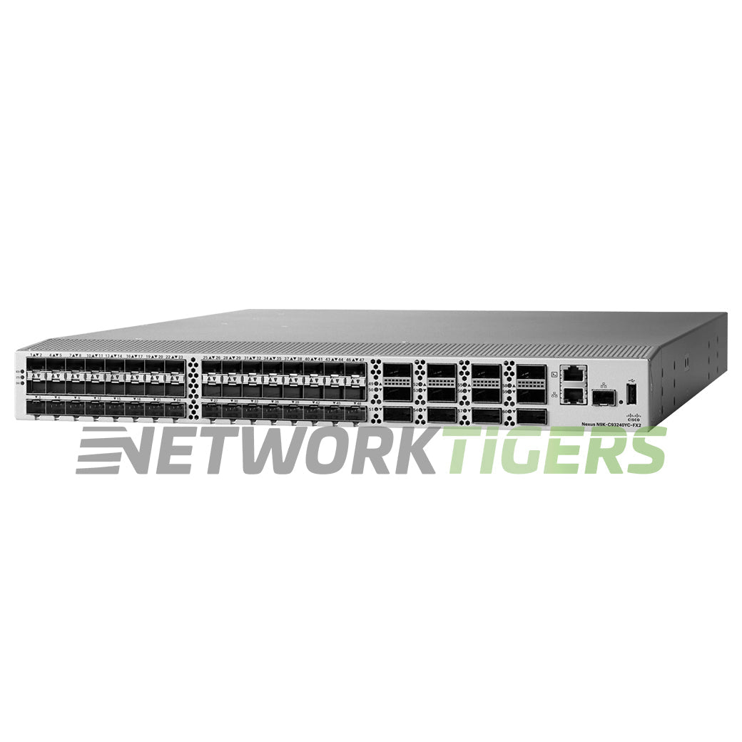 NEW Cisco N9K-C93240YC-FX2 48x 25GB SFP 12x 100GB QSFP28 F-B Airflow Switch