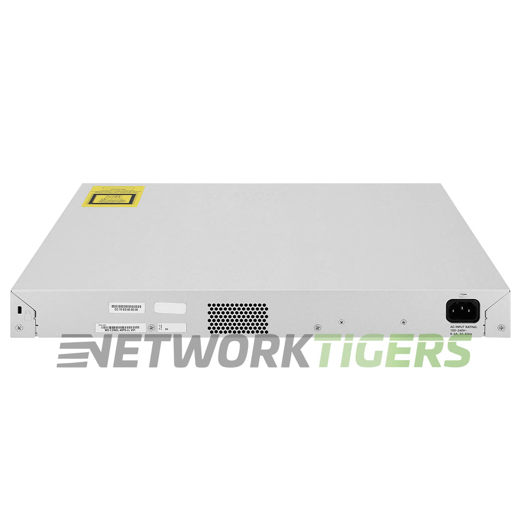 NEW Cisco WS-C2960L-48PS-LL 48x 1GB PoE+ RJ45 4x 1GB SFP Switch