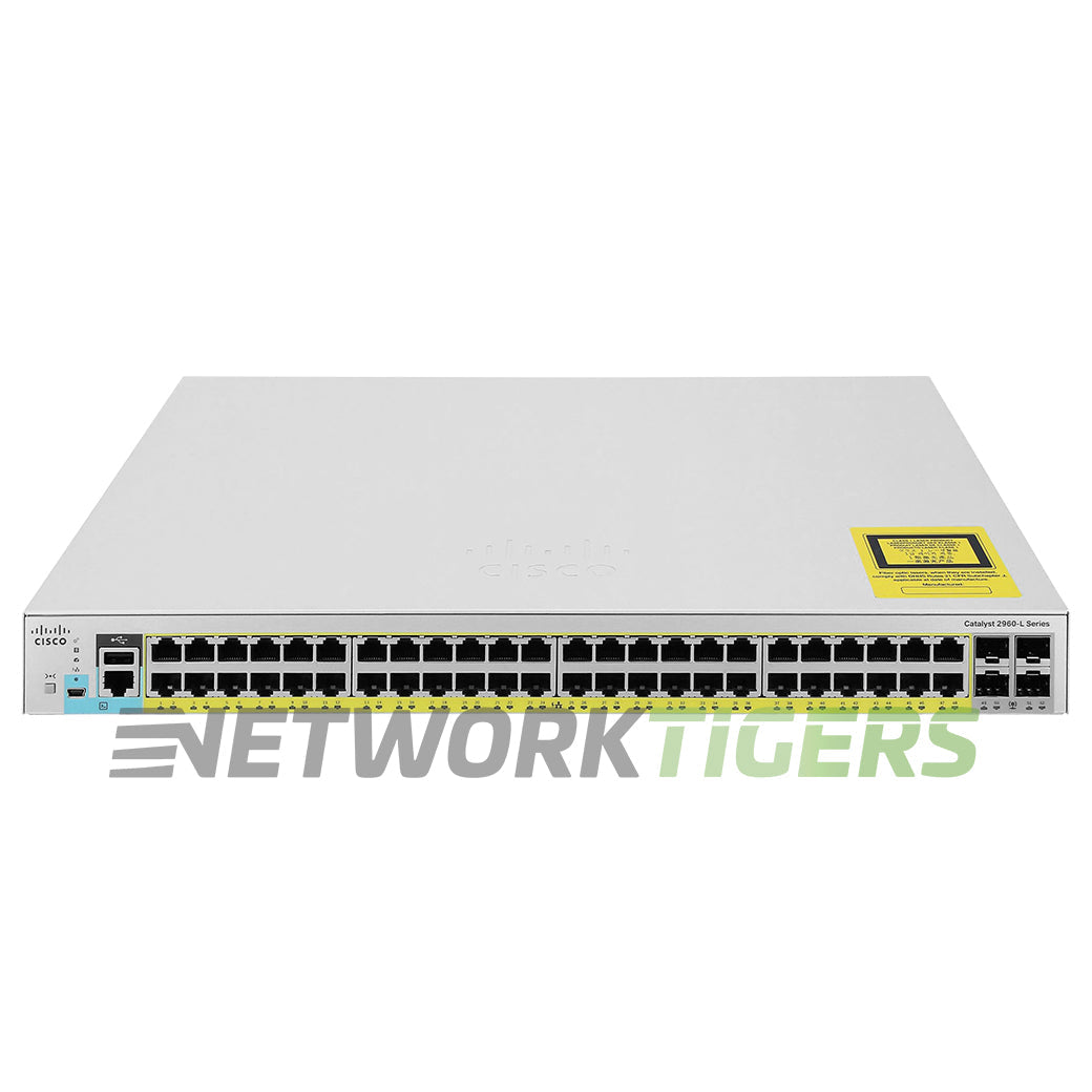NEW Cisco WS-C2960L-48PS-LL 48x 1GB PoE+ RJ45 4x 1GB SFP Switch