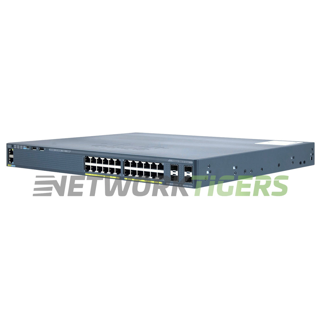 NEW Cisco WS-C2960X-24PS-L 24x 1GB PoE+ RJ-45 4x 1GB SFP Switch