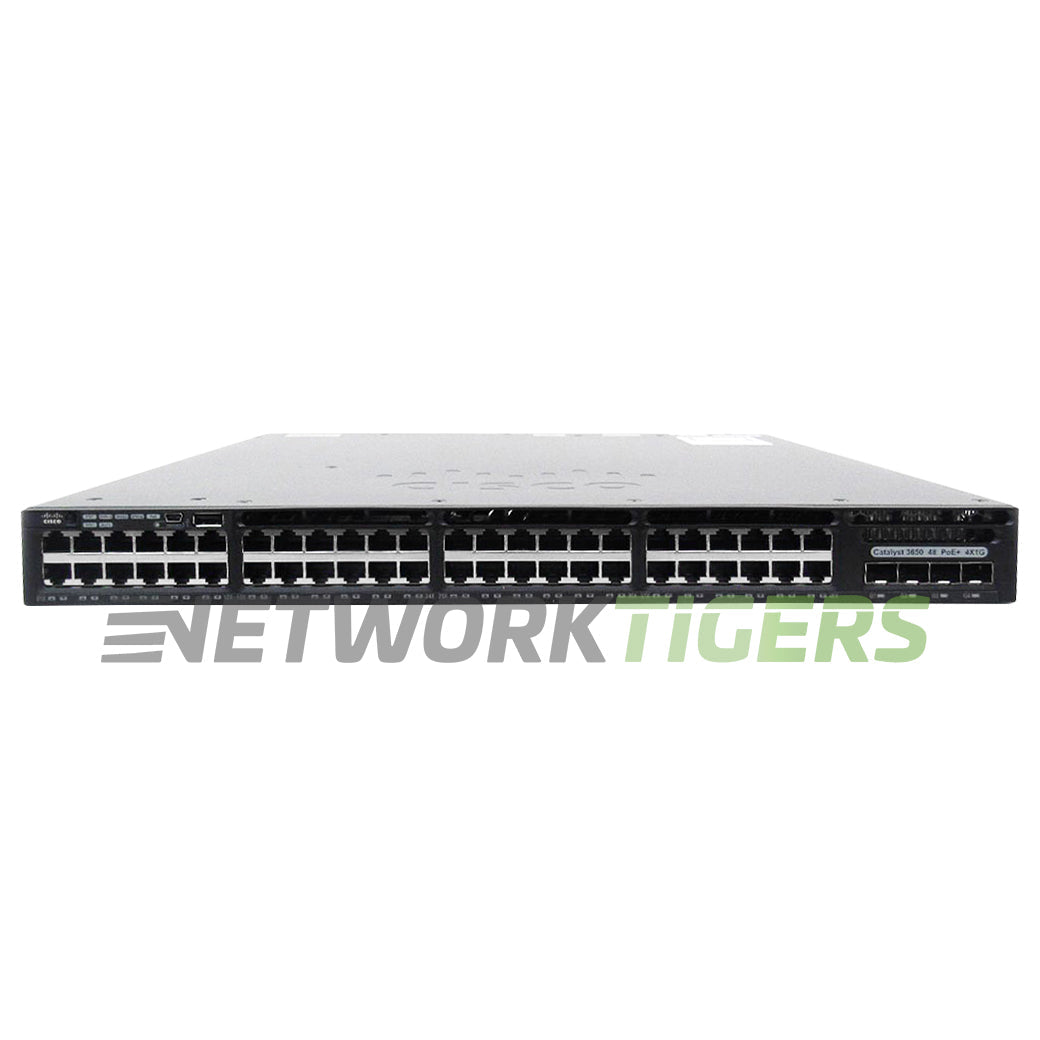 Cisco WS-C3650-48PQ-S 48x 1GB PoE+ RJ45 4x 10GB SFP+ Switch