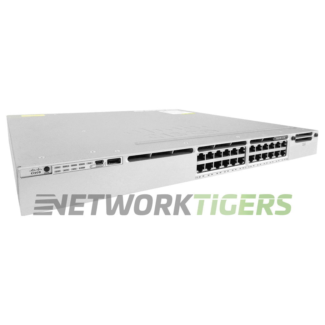 NEW Cisco WS-C3850-24PW-S 24x 1GB PoE+ RJ-45 1x Slot Manages 5x APs Switch