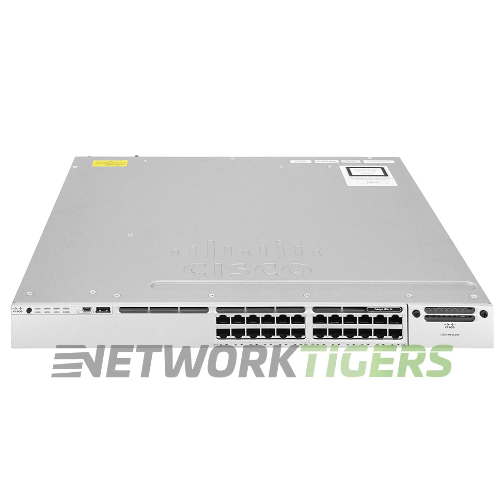 Cisco WS-C3850-24P-L 24x 1GB PoE+ RJ45 1x Expansion Module Slot Switch