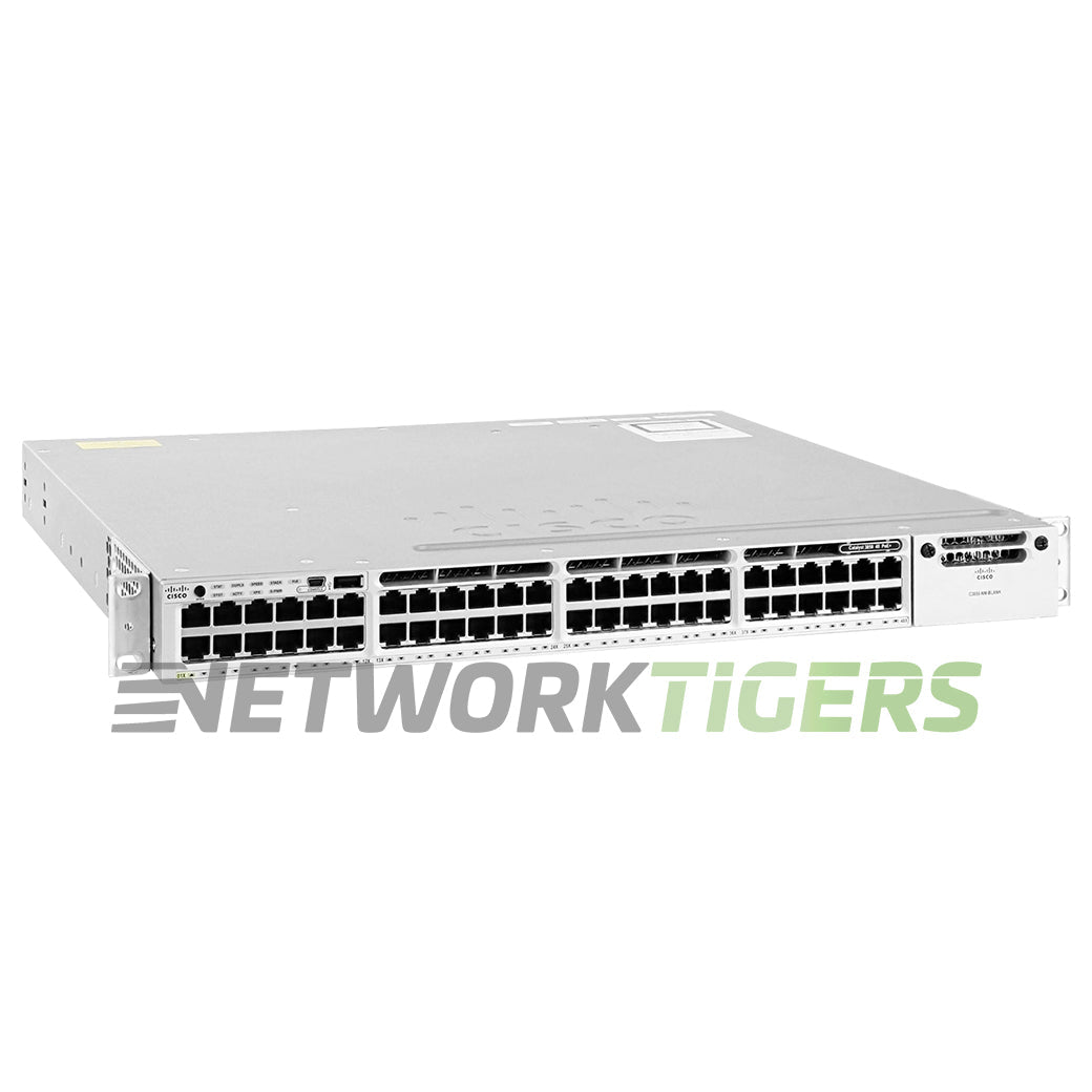 NEW Cisco WS-C3850-48F-L 48x 1GB PoE+ RJ45 1x Free Module Slot Switch