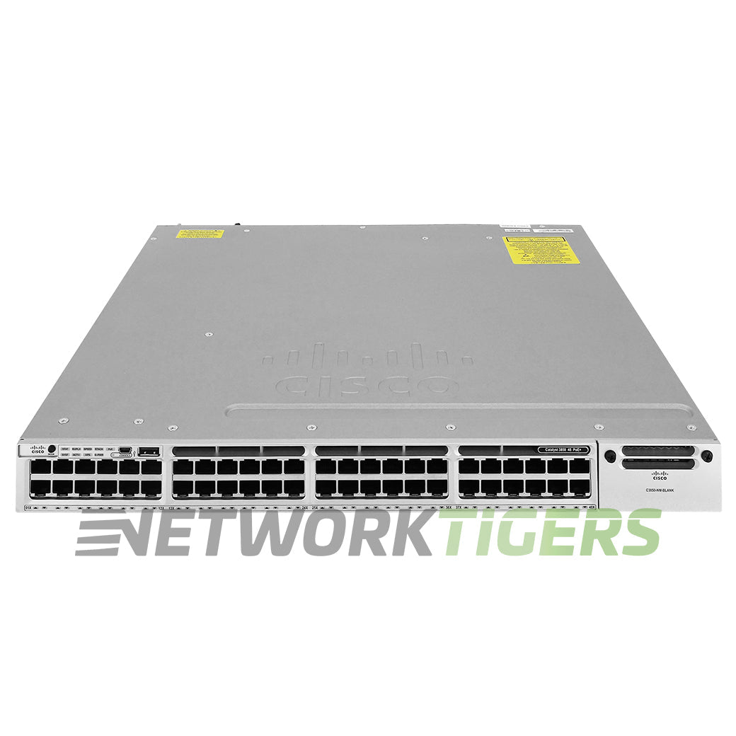 Cisco WS-C3850-48P-L Catalyst 3850 48x 1GB PoE+ RJ45 1x Module Slot Switch