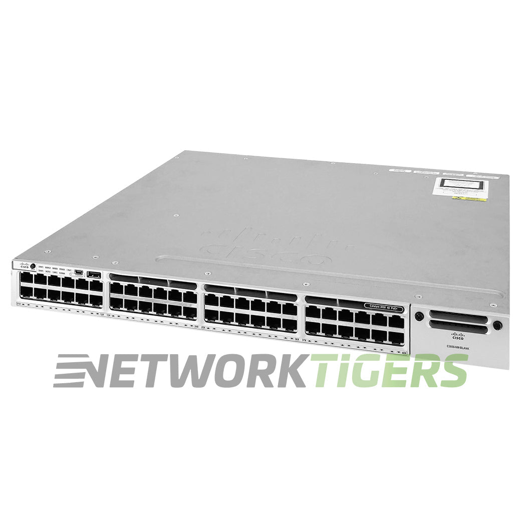 Cisco WS-C3850-48P-S 48x 1GB PoE+ RJ45 1x Open Expansion Module Slot Switch